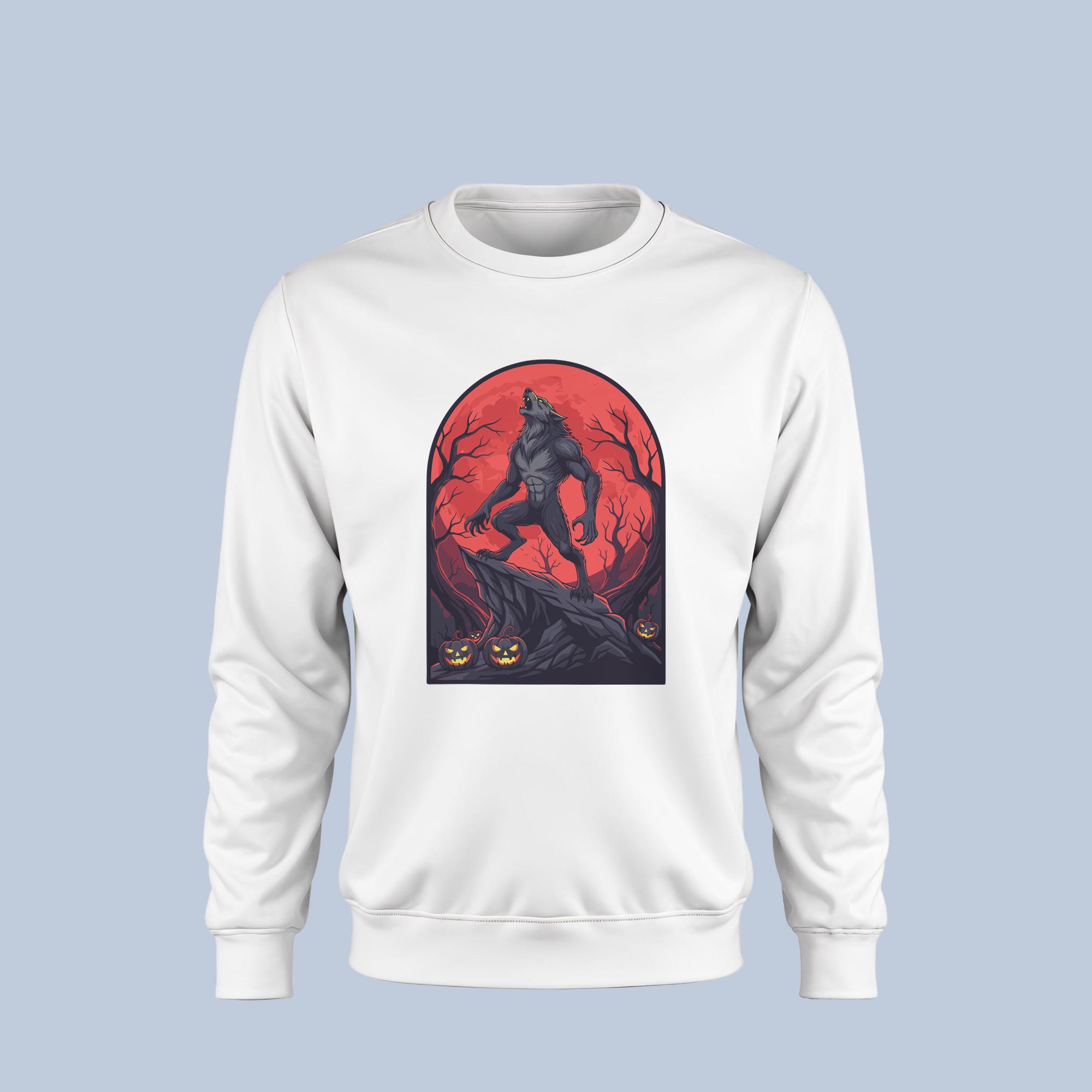 Vampire Throne Halloween Sweatshirt – Gothic Dracula Castle Crewneck – Spooky Fall Pullover for Men & Women