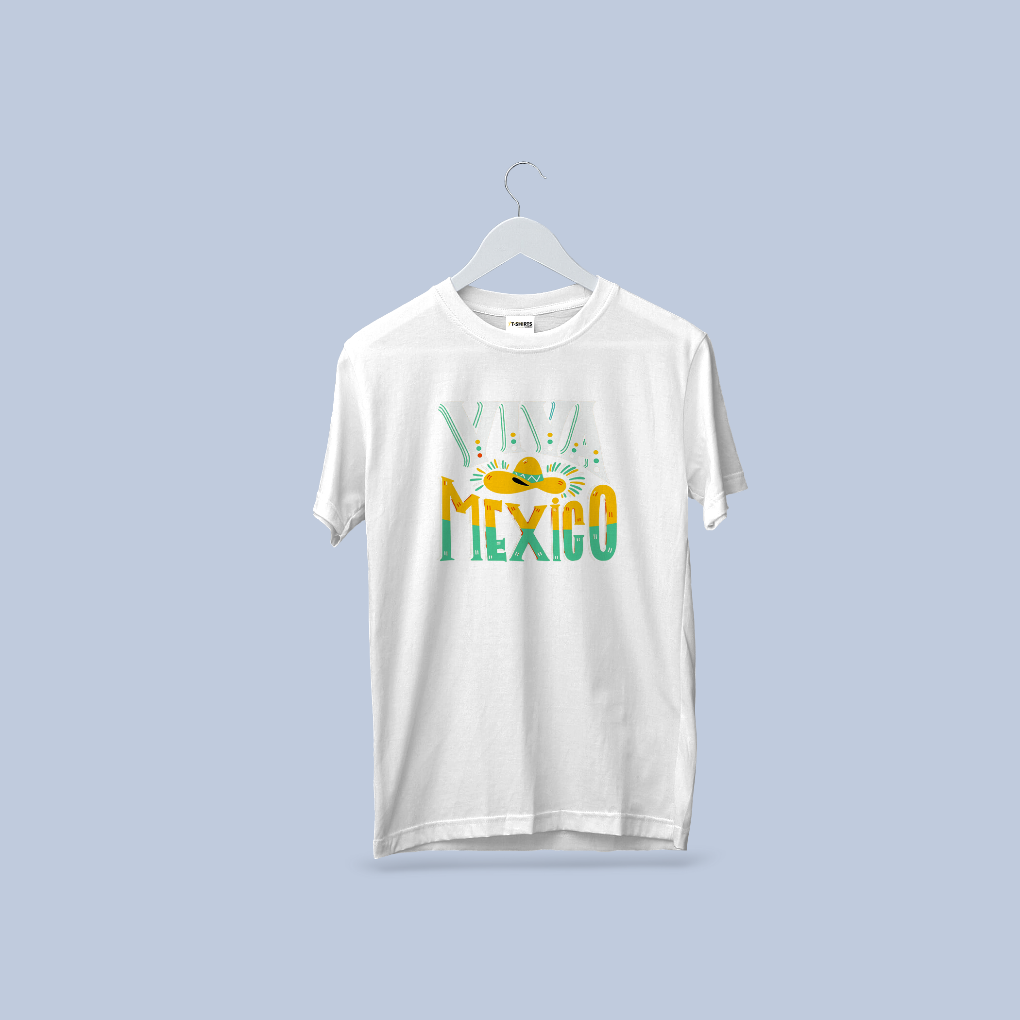 Viva Mexico Sombrero & Confetti Graphic T-Shirt