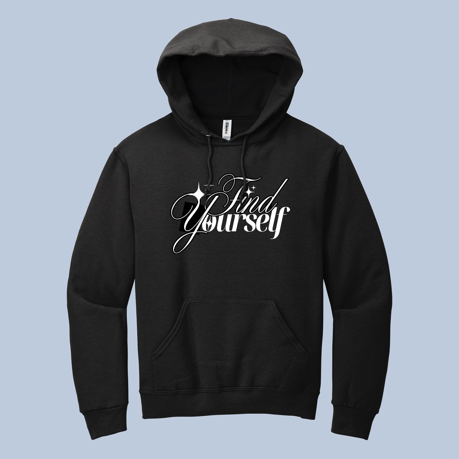 Find Yourself Inspirational Script Hoodie