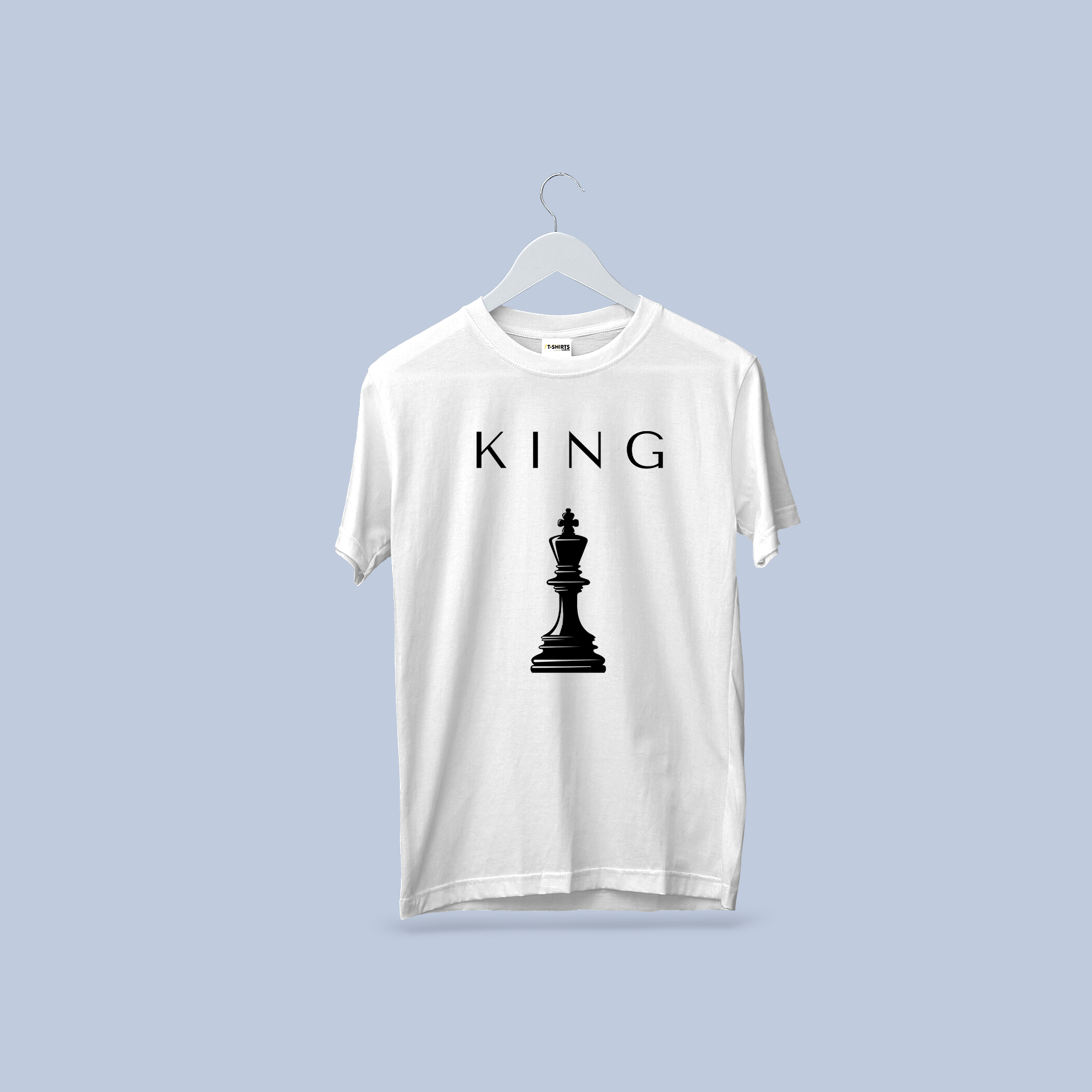 King Chess Piece Graphic Tee | Men's White T-Shirt