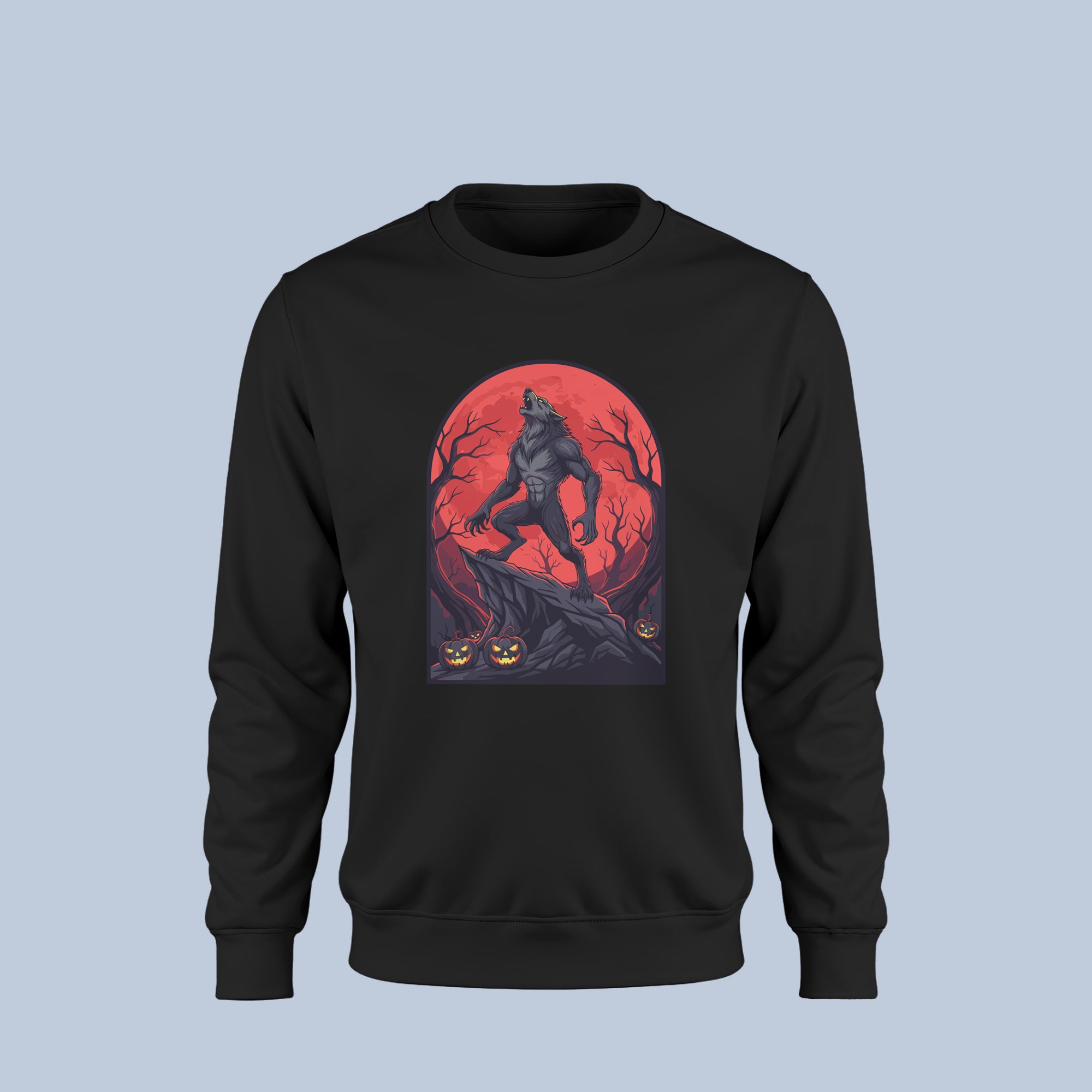 Vampire Throne Halloween Sweatshirt – Gothic Dracula Castle Crewneck – Spooky Fall Pullover for Men & Women