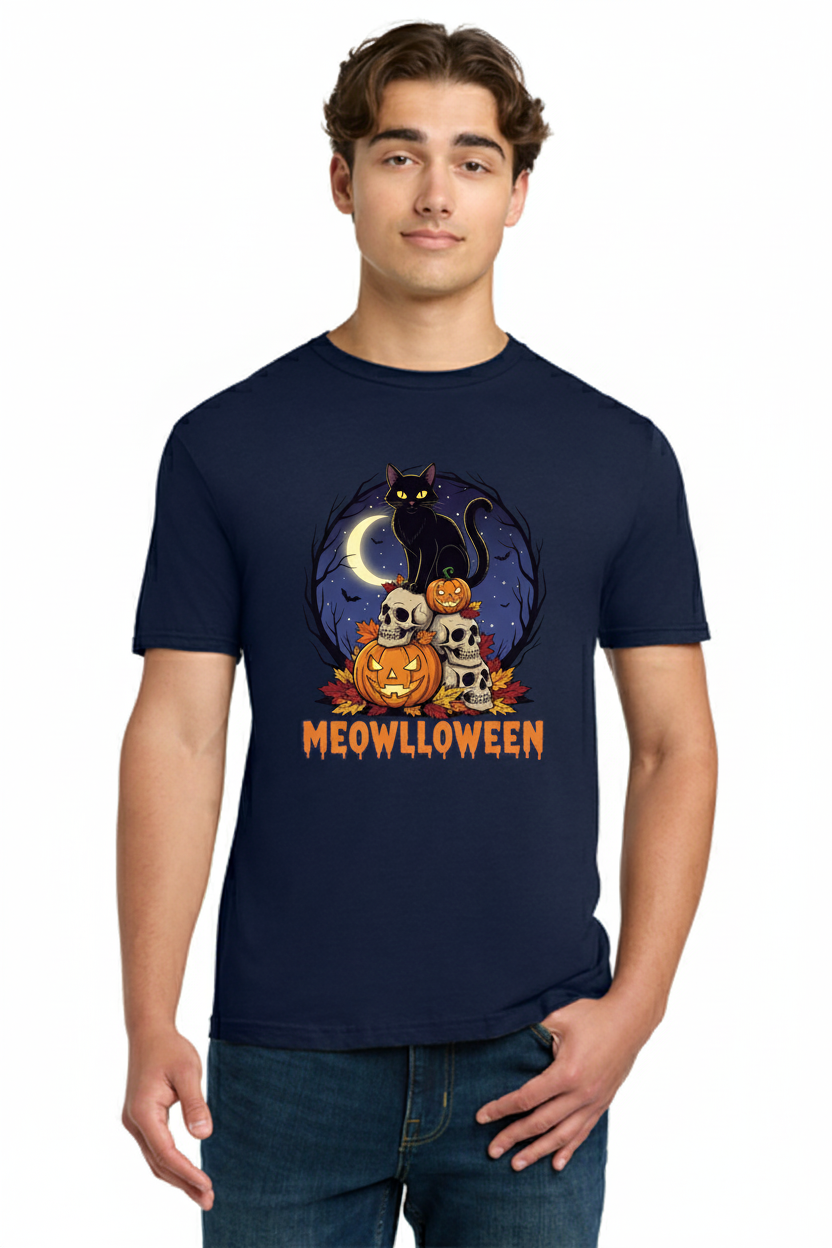 Happy Meowlloween - Crazy Night with Halloween Tee 3