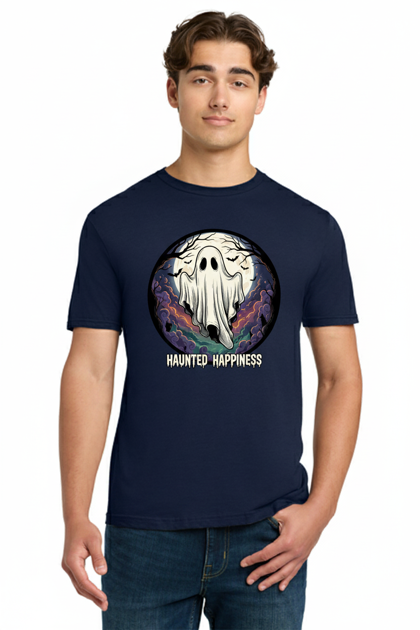 Haunted Happiness - Halloween Ghost - Crazy Edition Tee 3