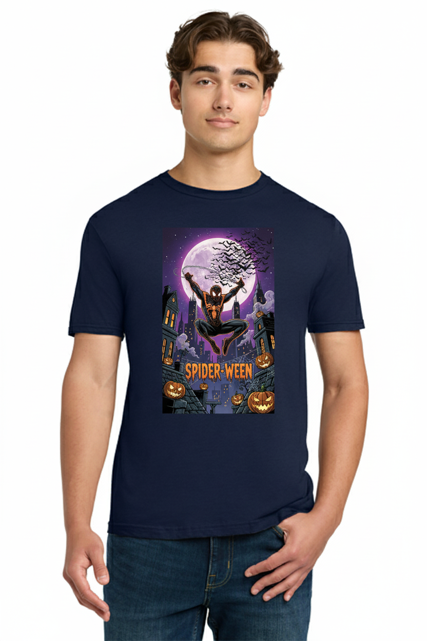 The Spectacular "Spider-Ween" Vintage Comic Art Halloween Adventure Tee 3