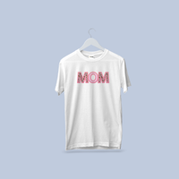 "MOM" Leopard Print & Pink Block Letter T-Shirt