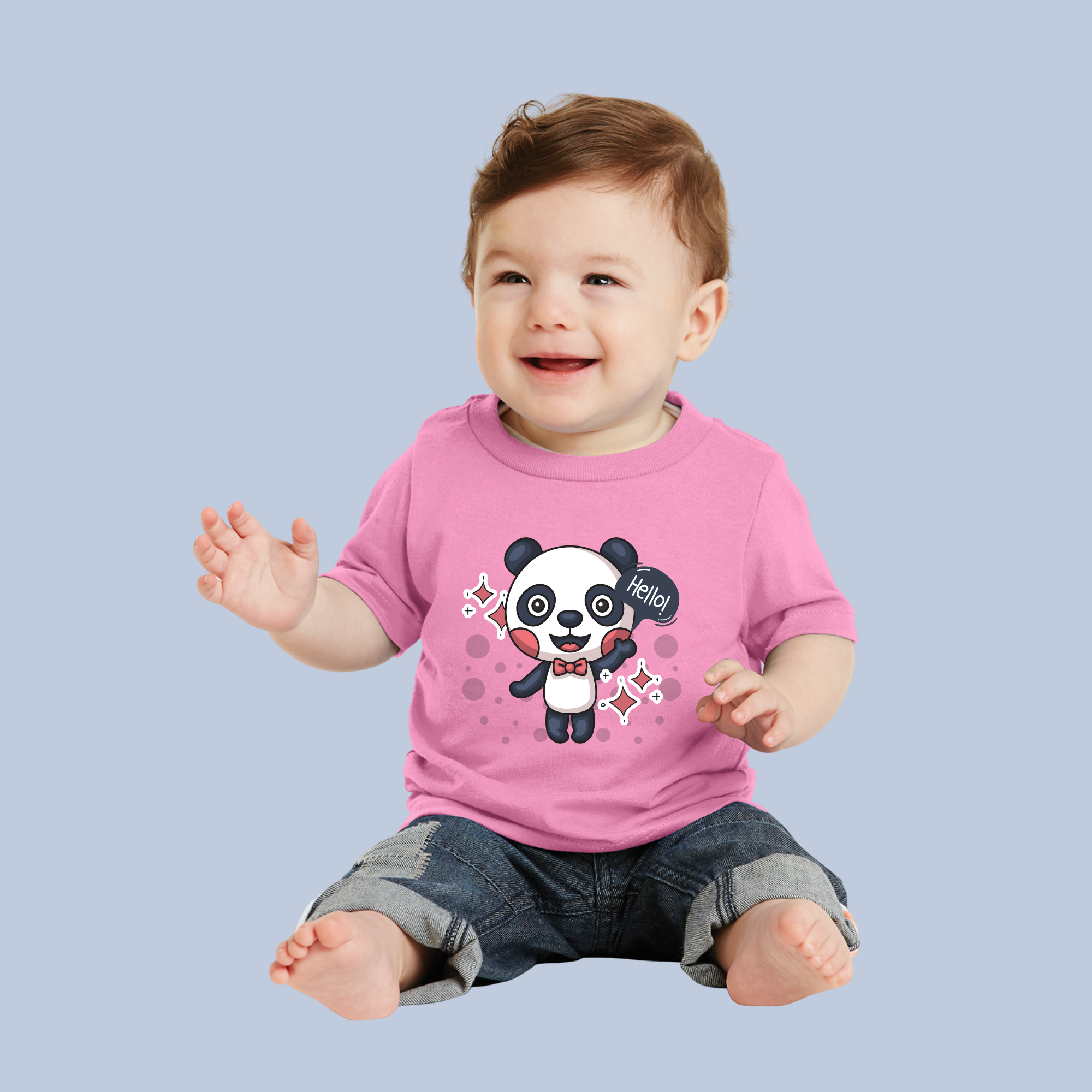 Hello Panda Cute Baby & Toddler T-Shirt 11