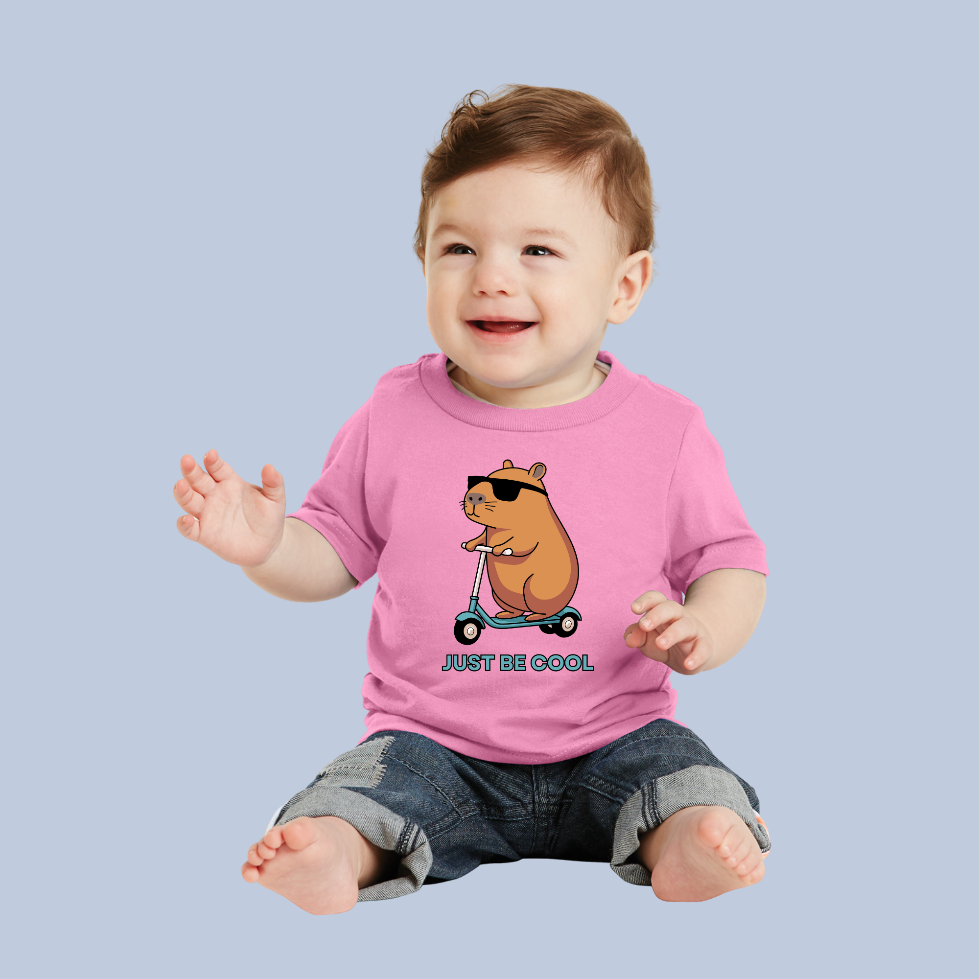 Just Be Cool Hamster on Scooter Baby & Toddler T-Shirt 11