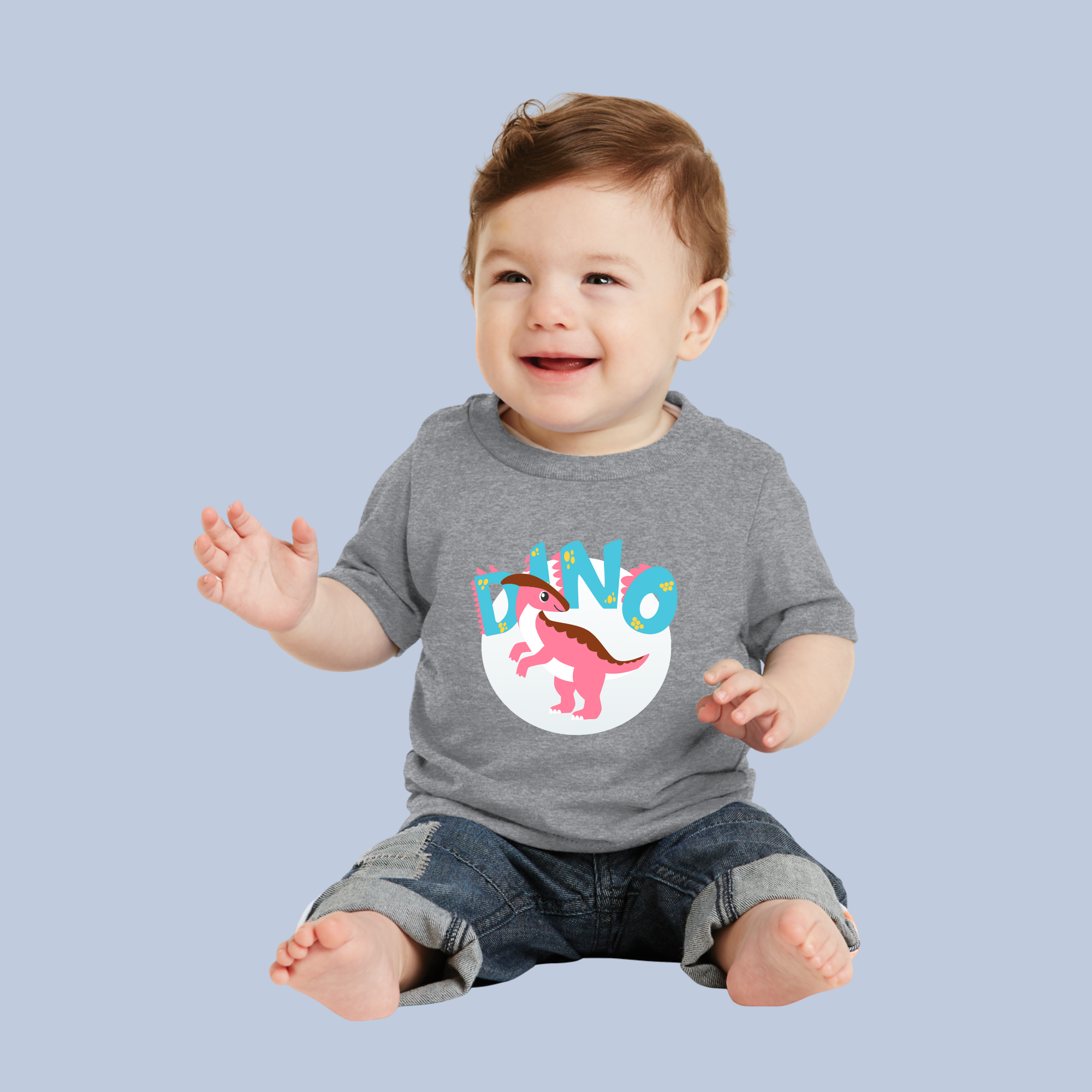 Pink Dino Baby & Toddler T-Shirt 12
