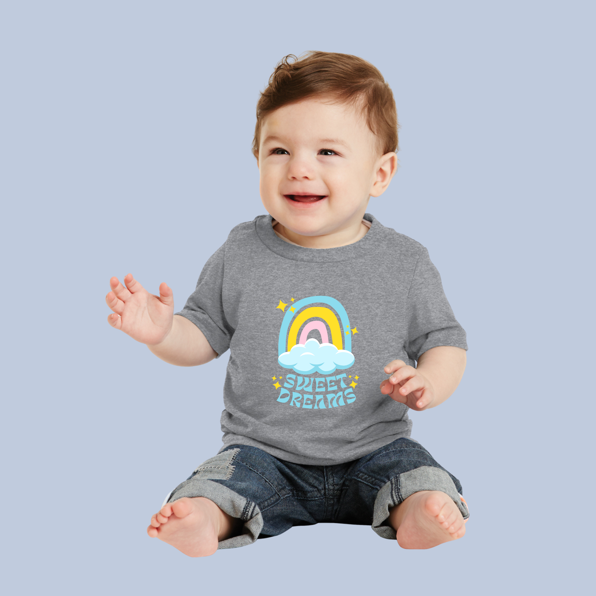 Sweet Dreams Rainbow & Clouds Baby & Toddler T-Shirt 12