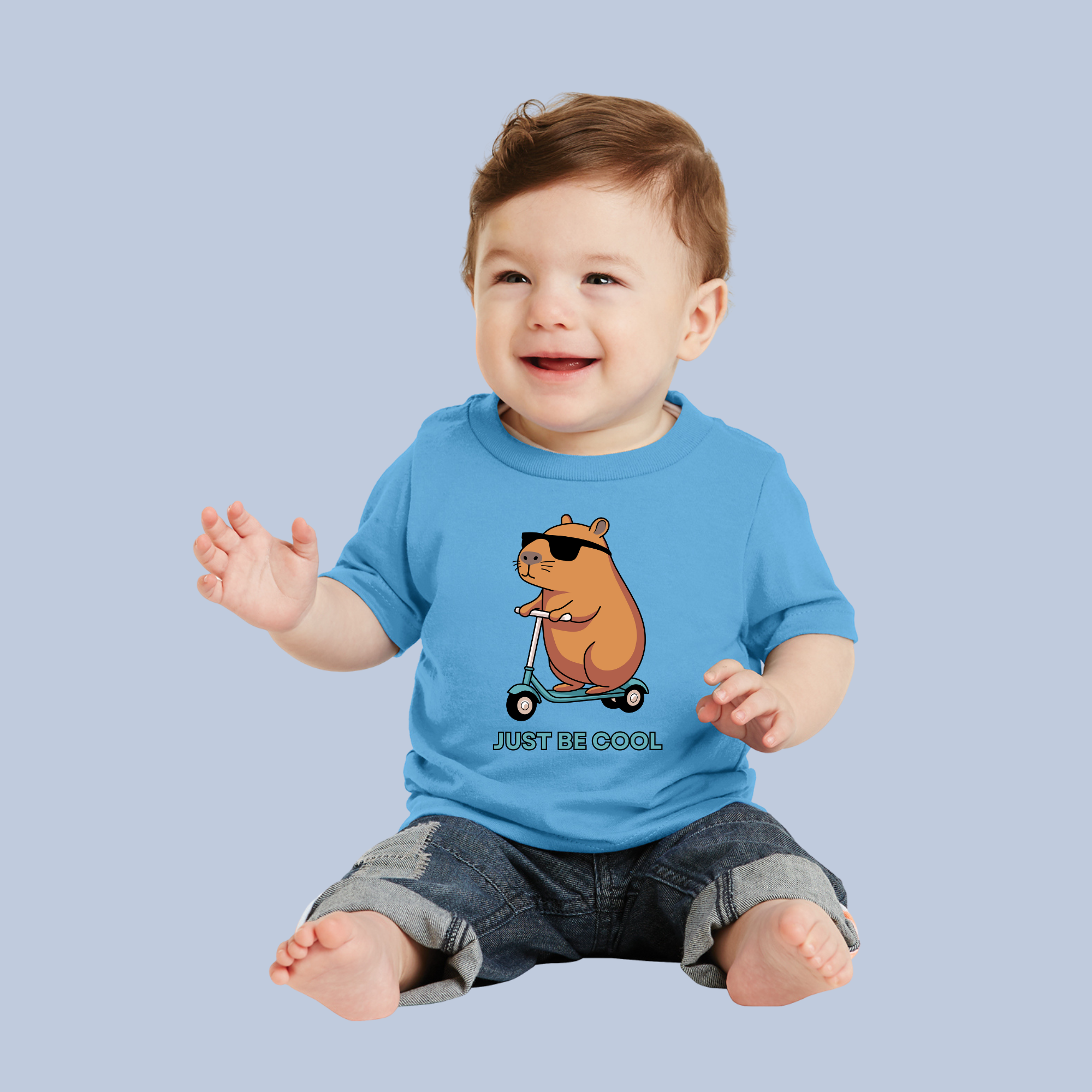Just Be Cool Hamster on Scooter Baby & Toddler T-Shirt 13
