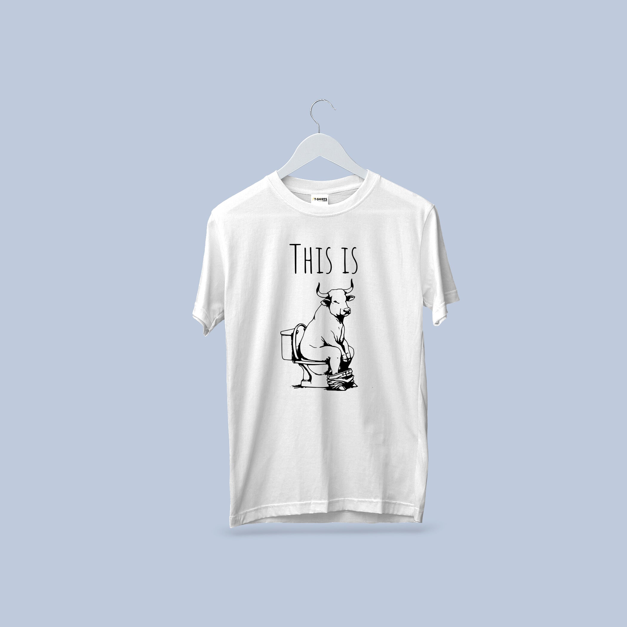 This is Bullshit - Funny Bull on Toilet T-Shirt