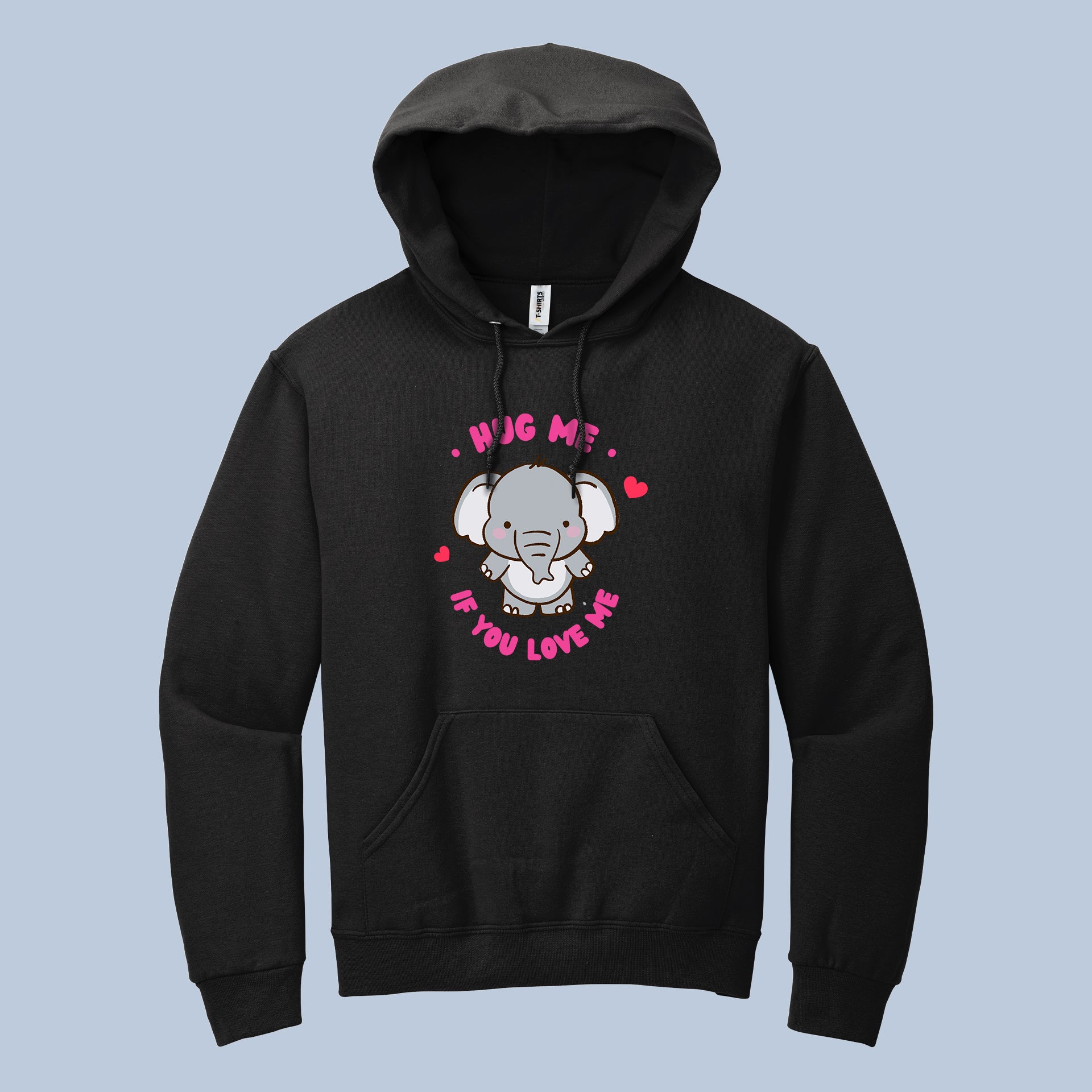 Hug Me If You Love Me Cute Elephant Hoodie