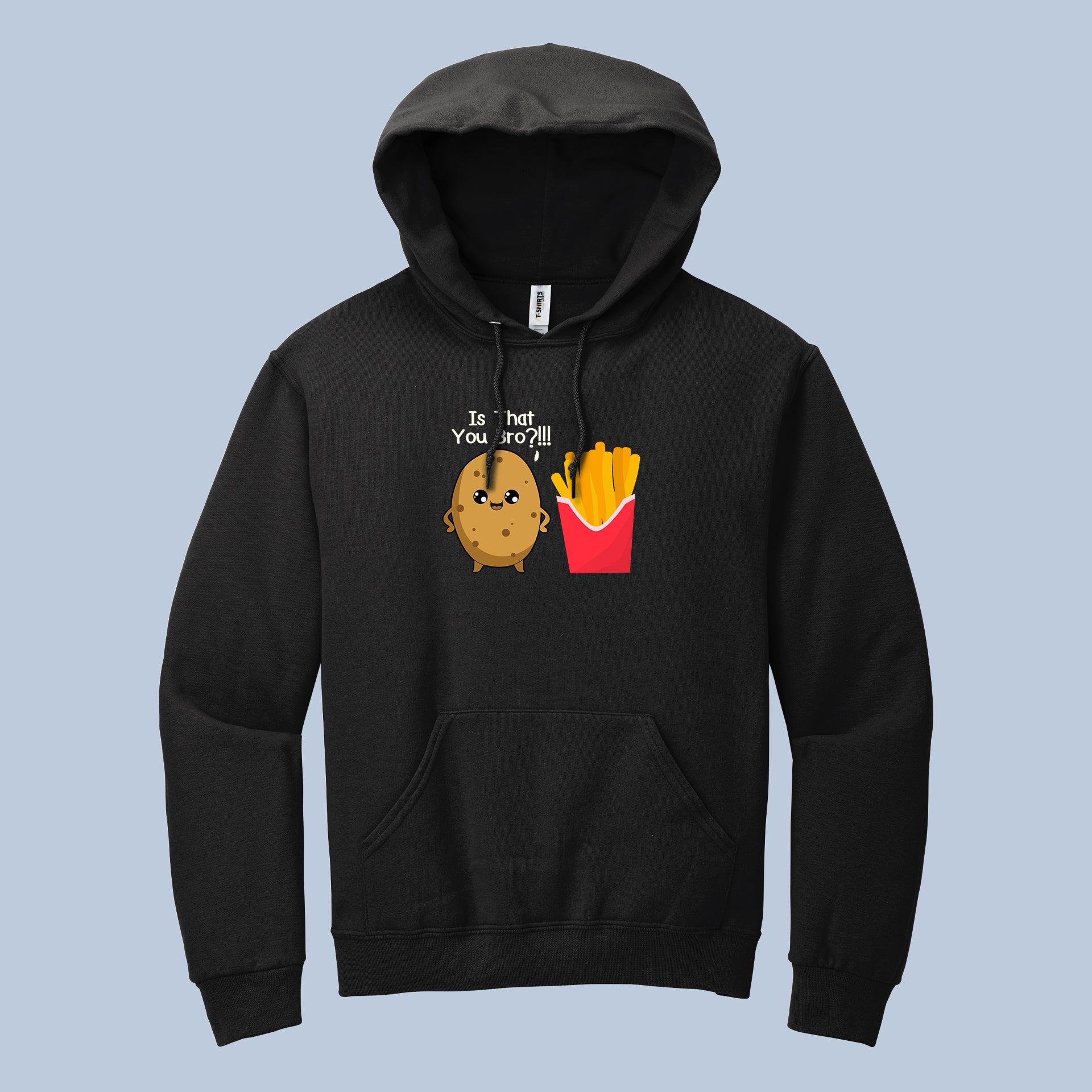 Funny Potato & Fries Hoodie – Cute Food Graphic Pullover