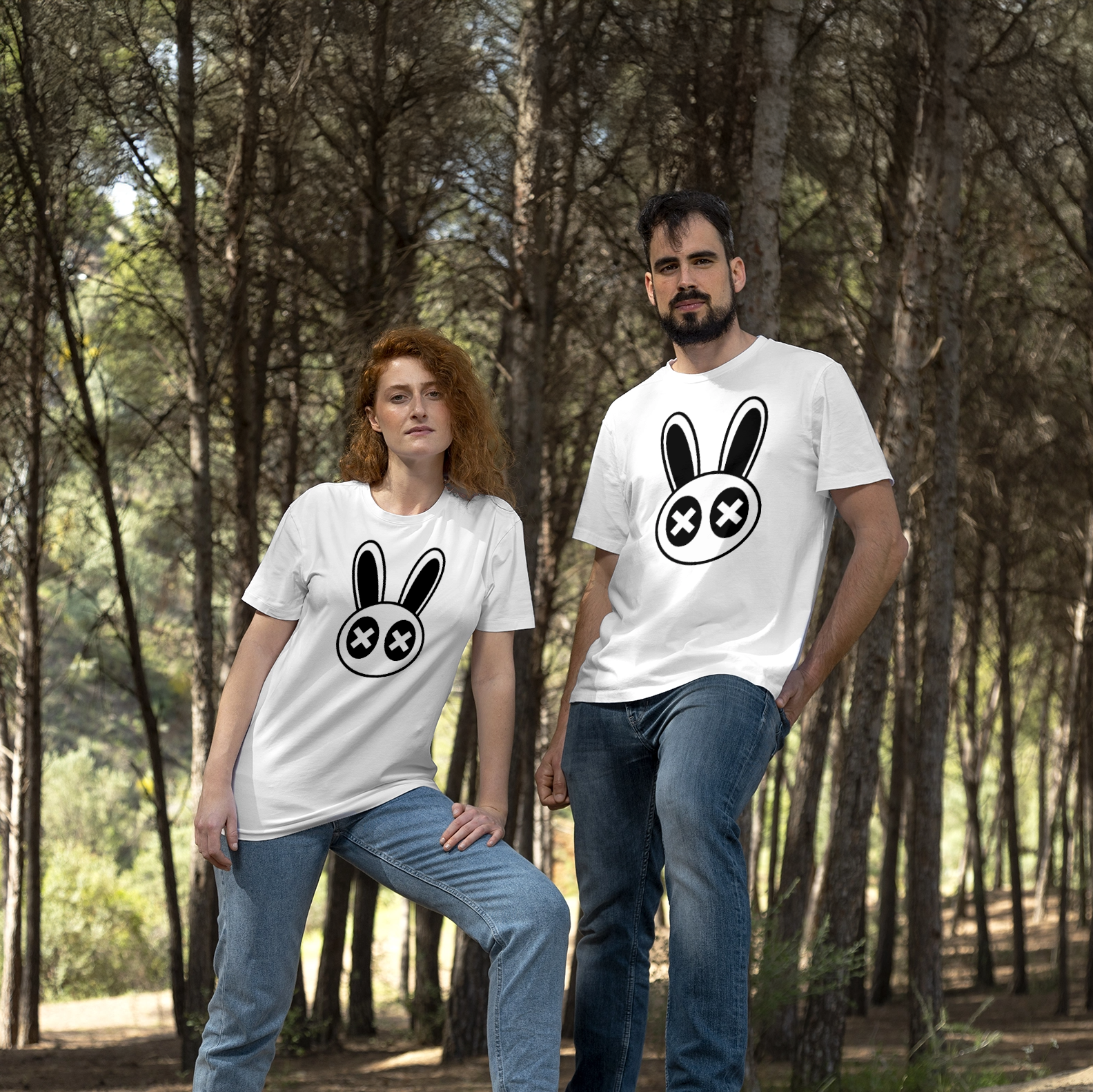 X-Eyes Bunny Graphic T-Shirt 4