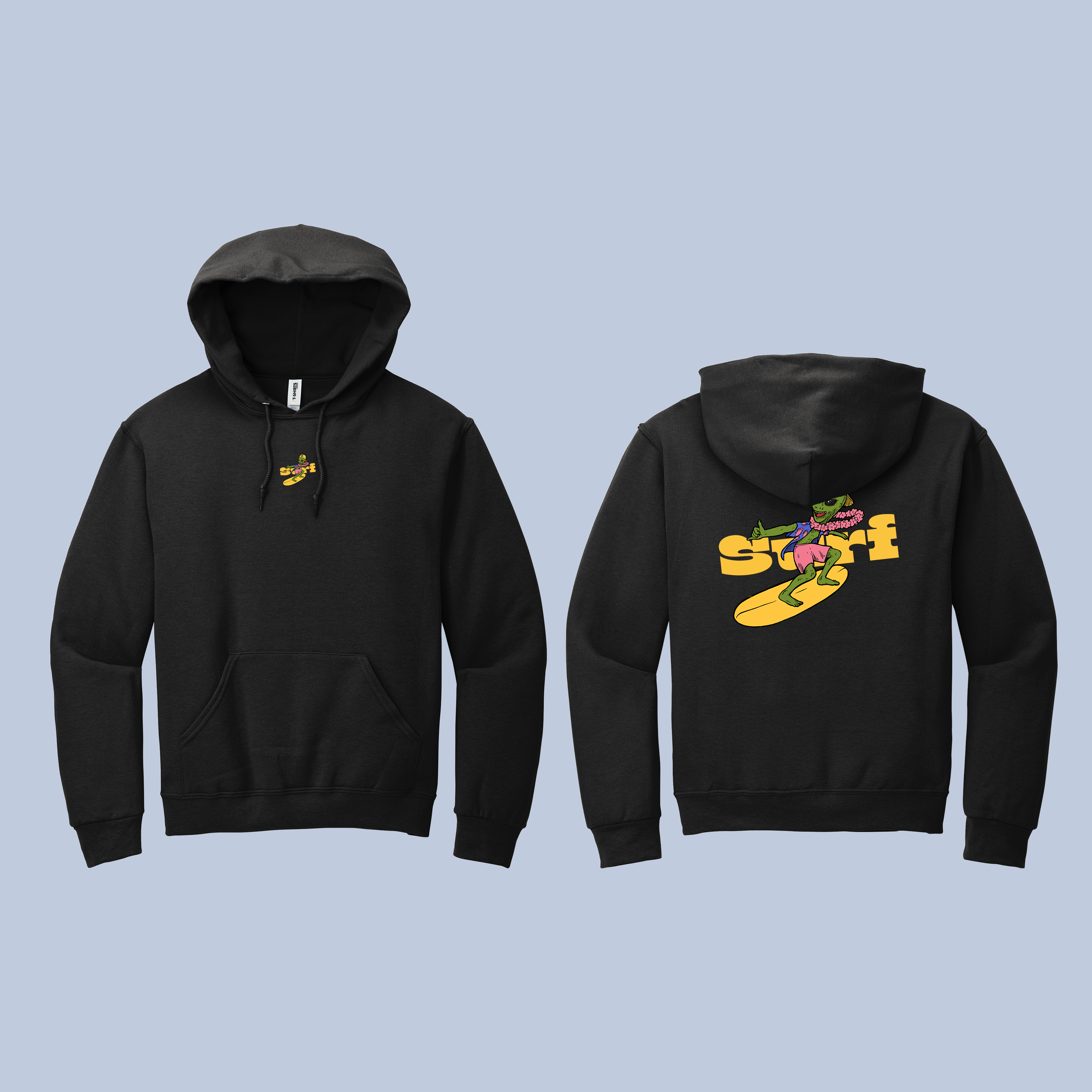 Cosmic Wave Rider "Surf Alien" Hoodie | Unisex Pullover with Fun Graphic