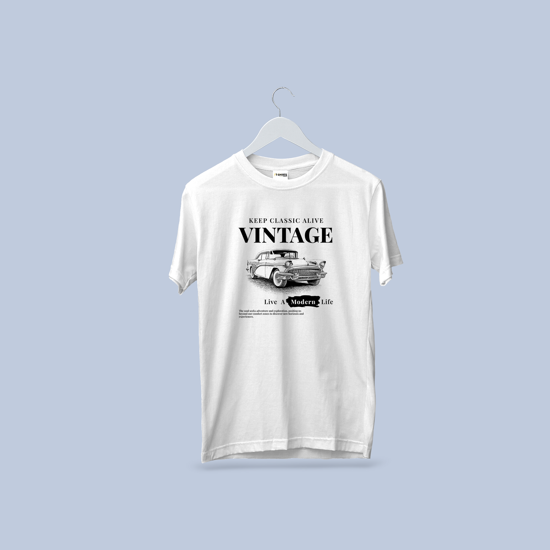 Vintage Car Graphic Tee – “Keep Classic Alive” Retro Style T-Shirt