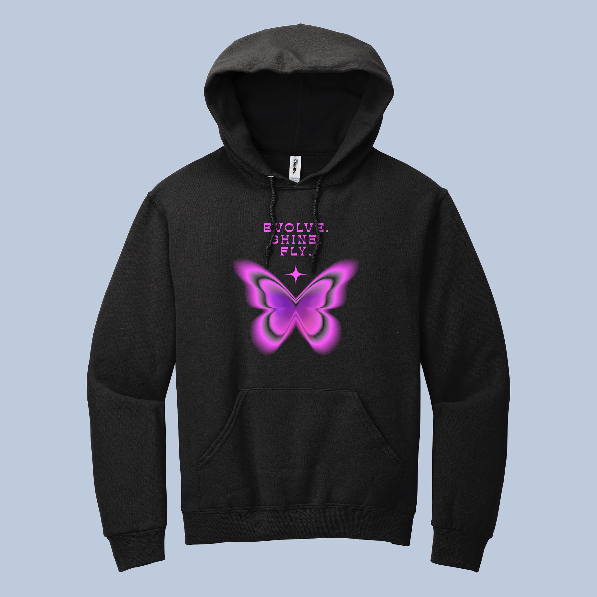 Evolve. Shine. Fly. Butterfly Graphic Hoodie
