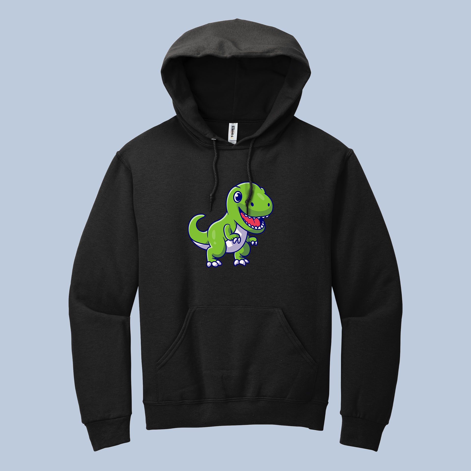 Cute T-Rex Dinosaur Hoodie – Green Cartoon Dino Pullover