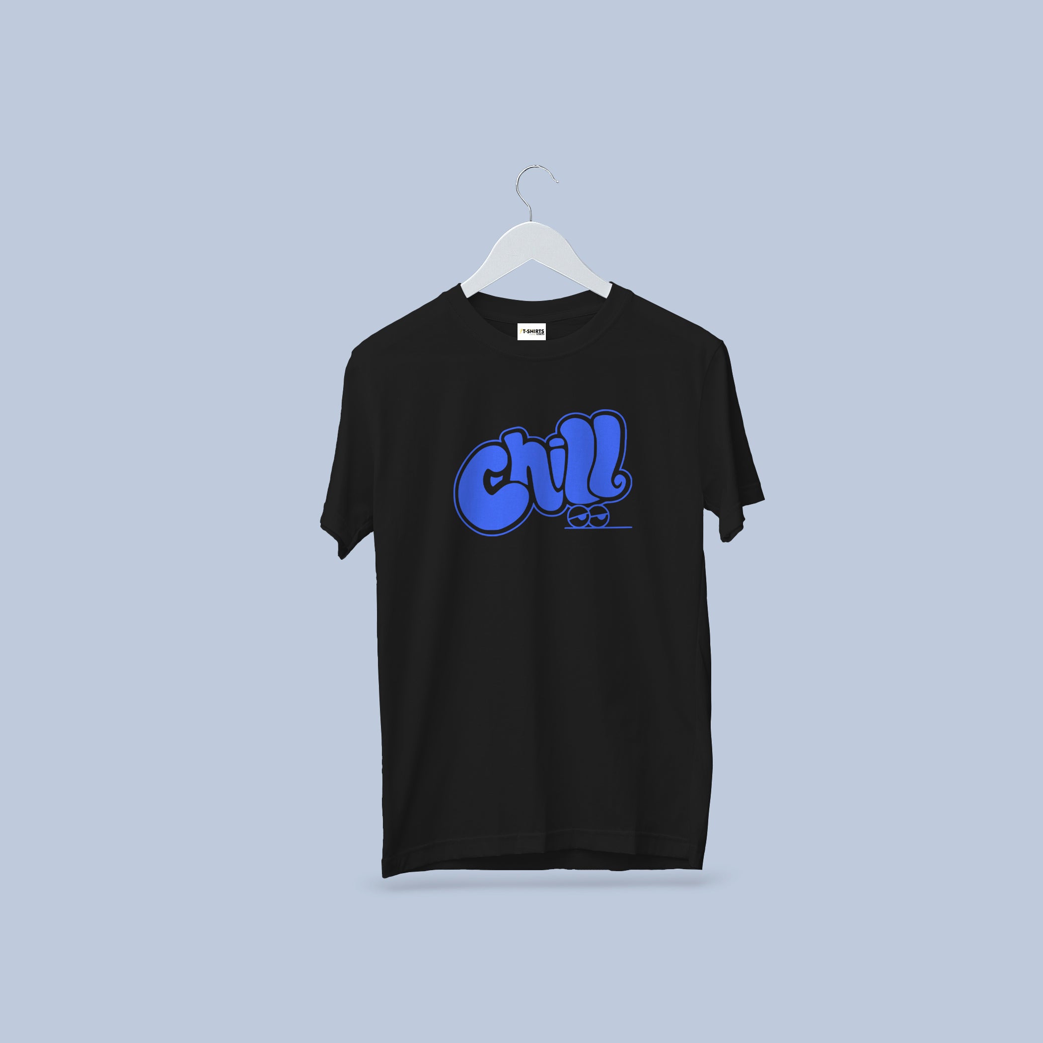 Chill Blue Bubble Font Graphic T-Shirt | Relaxed Vibes Tee