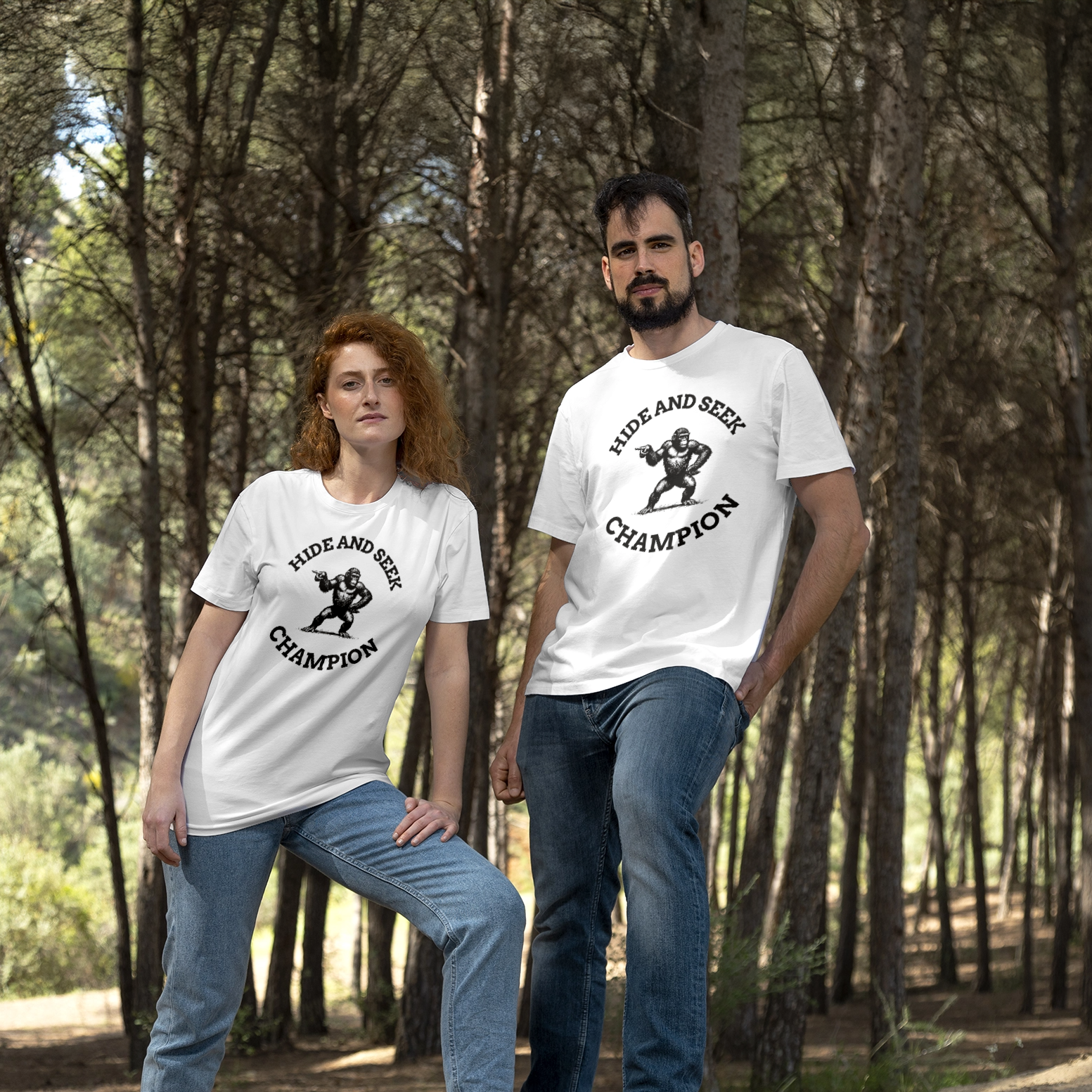 Funny Bigfoot T-Shirt – “Hide and Seek Champion” Graphic Tee 4