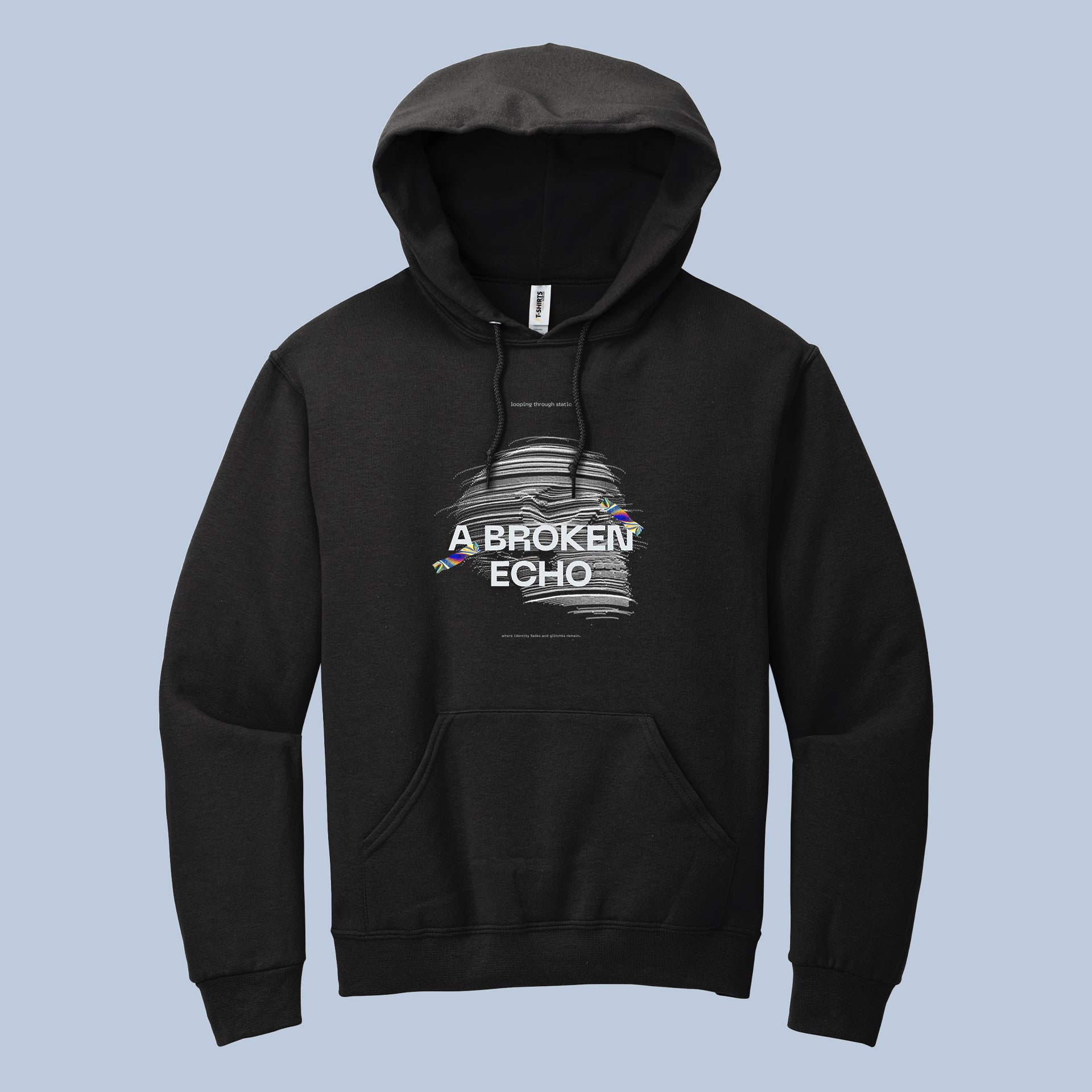 A Broken Echo Glitch Art Hoodie