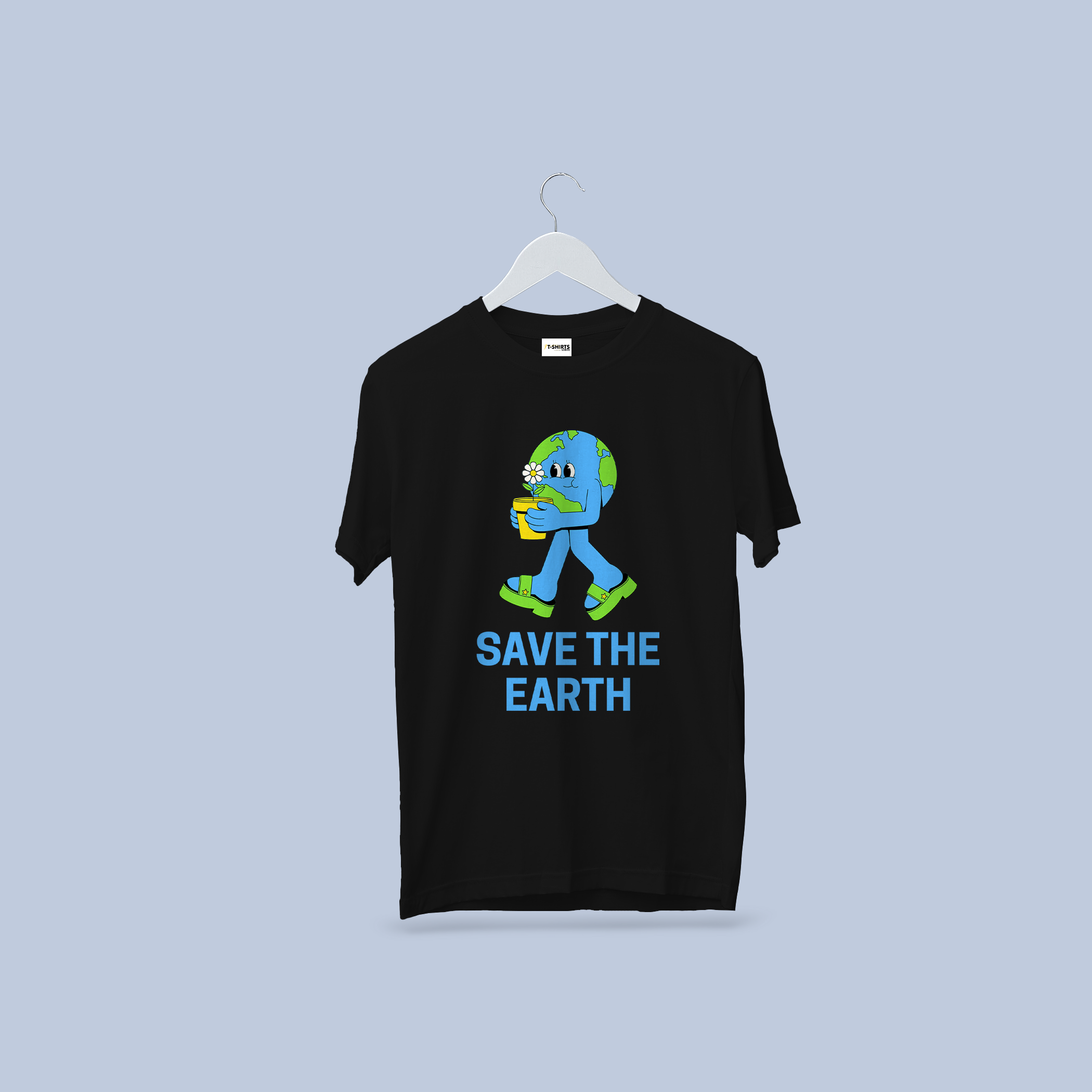 Save The Earth Black T-Shirt - Eco-Friendly Design