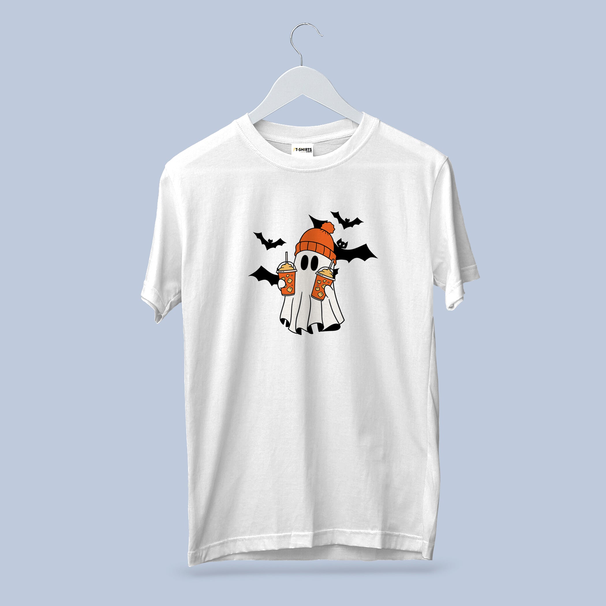 Double Coffee Ghost Halloween T-Shirt – Cute Spooky Fall Tee