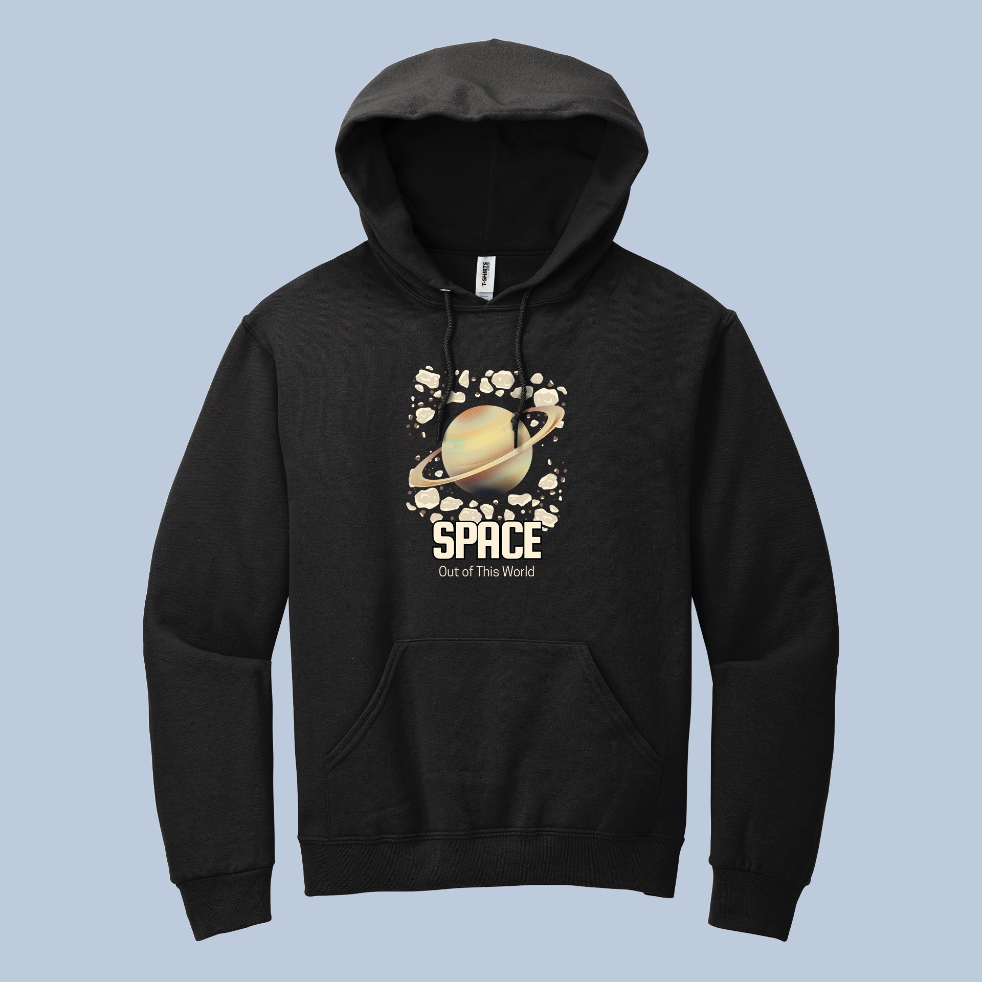 Out of This World Space & Saturn Planet Graphic Hoodie