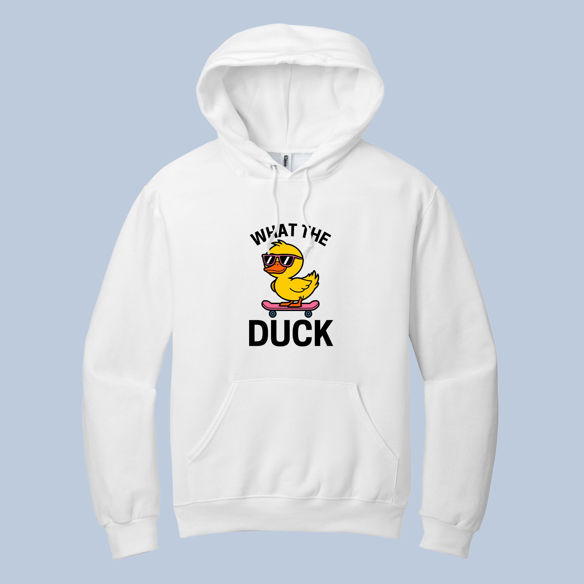 What The Duck Hoodie – Funny Skateboarding Duck Pullover