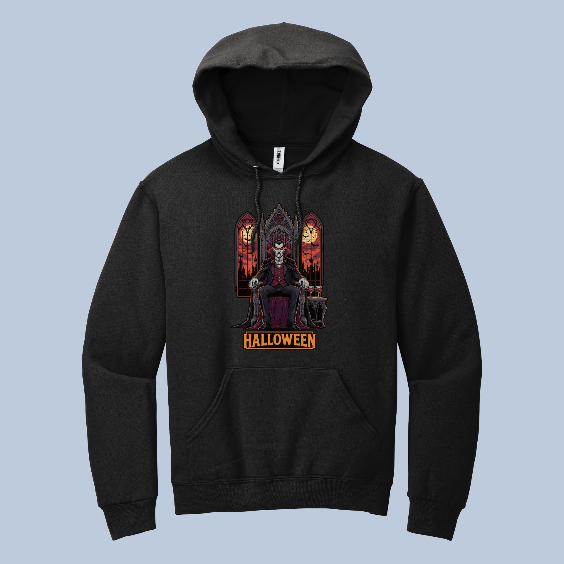 Vampire Throne Hoodie – Gothic Halloween Horror Sweatshirt