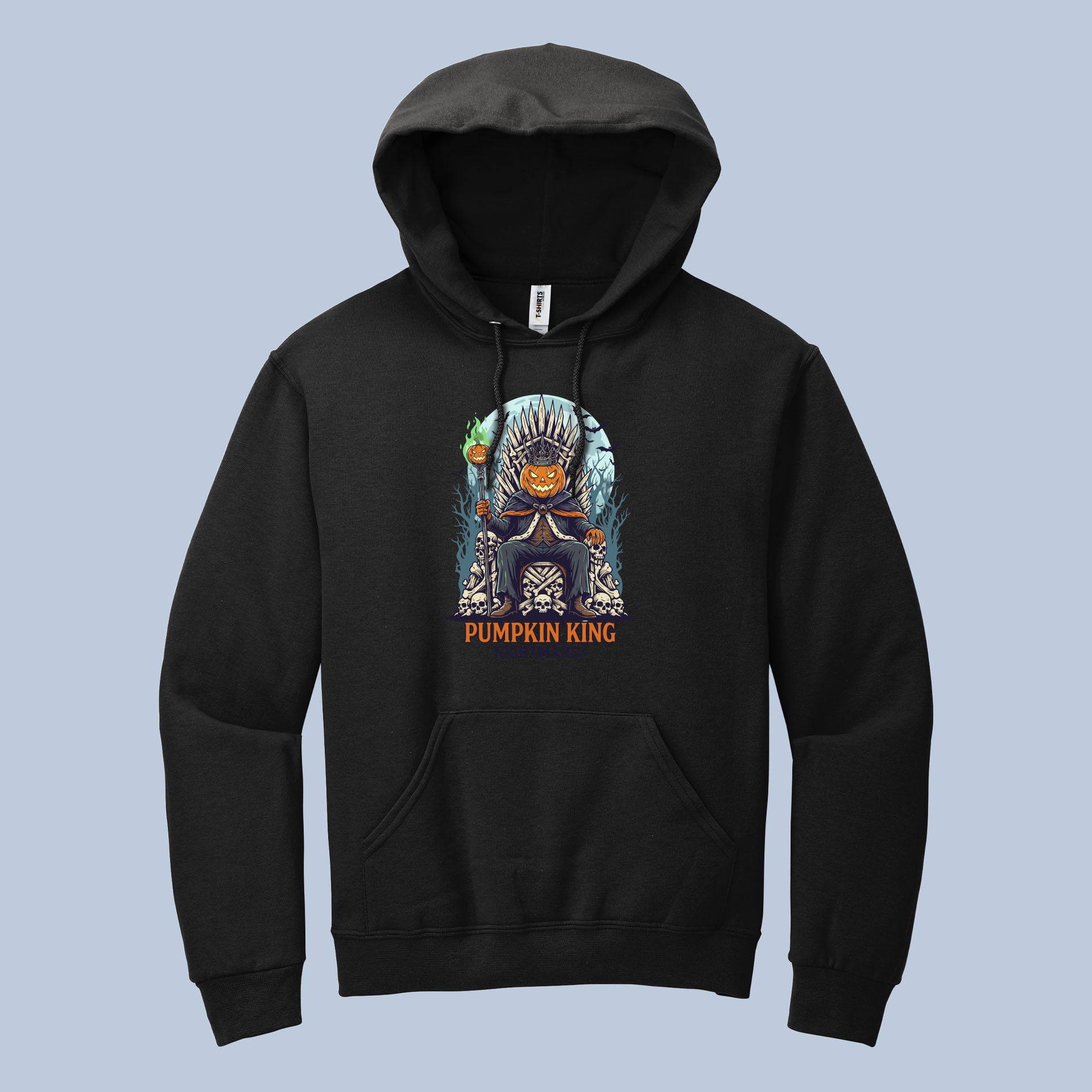 Pumpkin King Hoodie – Halloween Jack-O’-Lantern Throne Sweatshirt