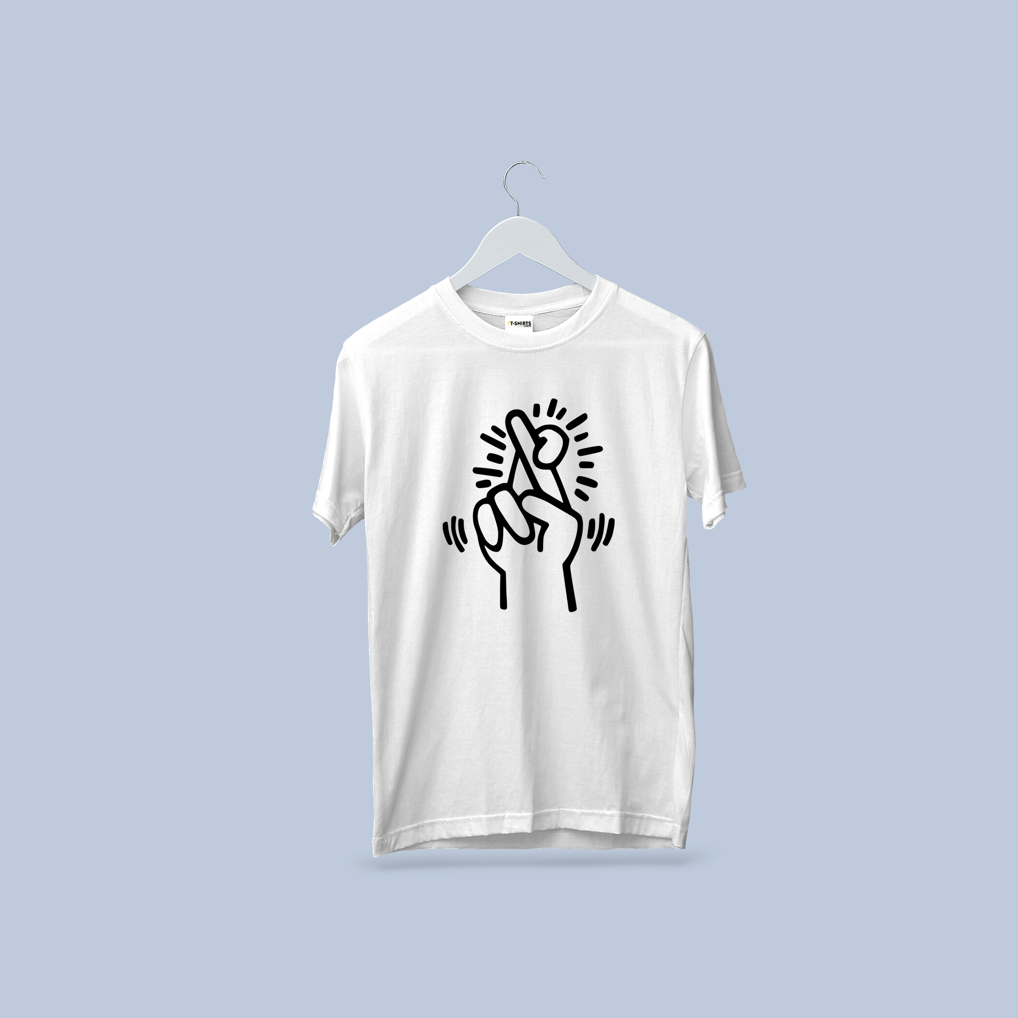 Fingers Crossed Hope & Luck Graphic T-Shirt | Street Art Style Tee