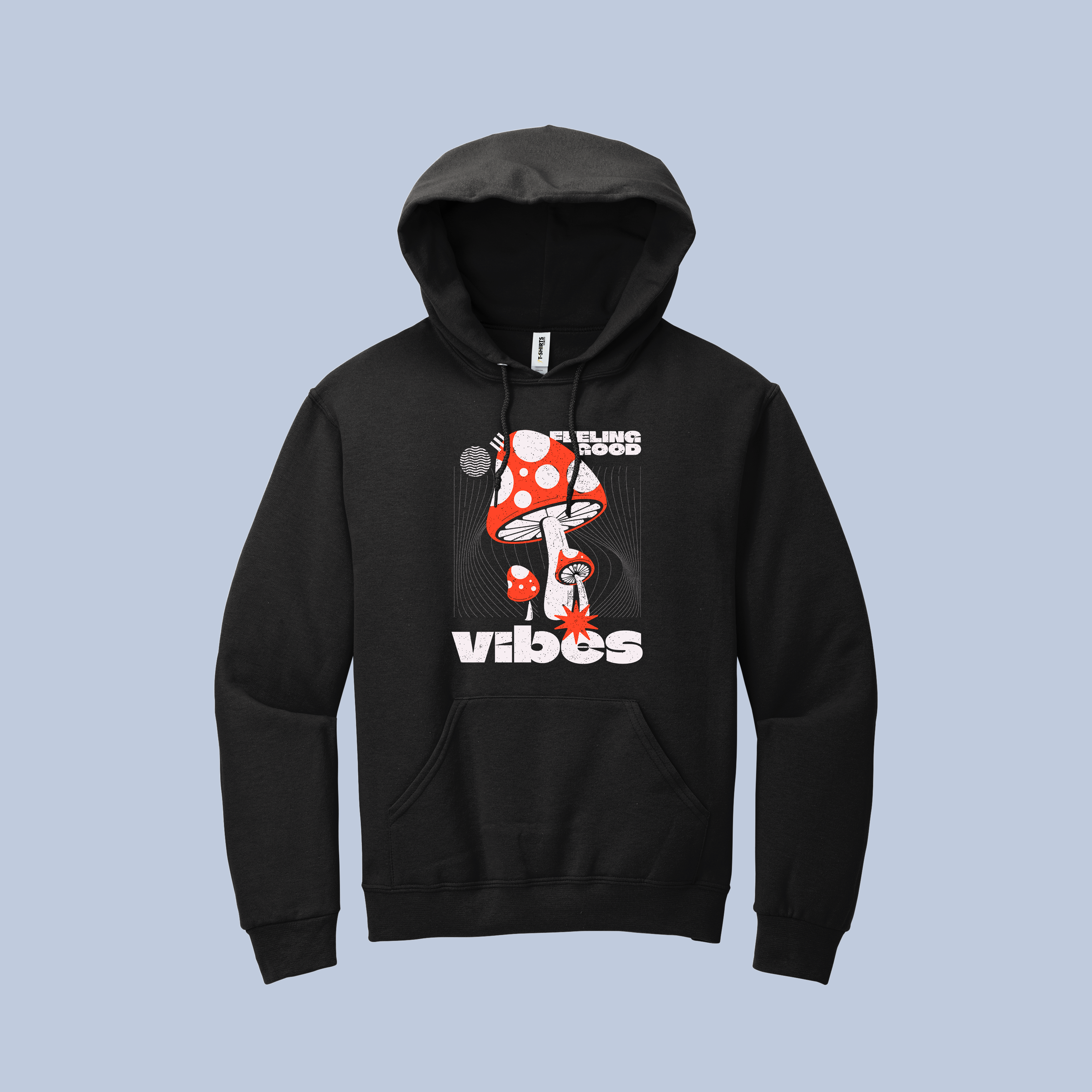 Feeling Good Vibes Hoodie – Psychedelic Mushroom Graphic