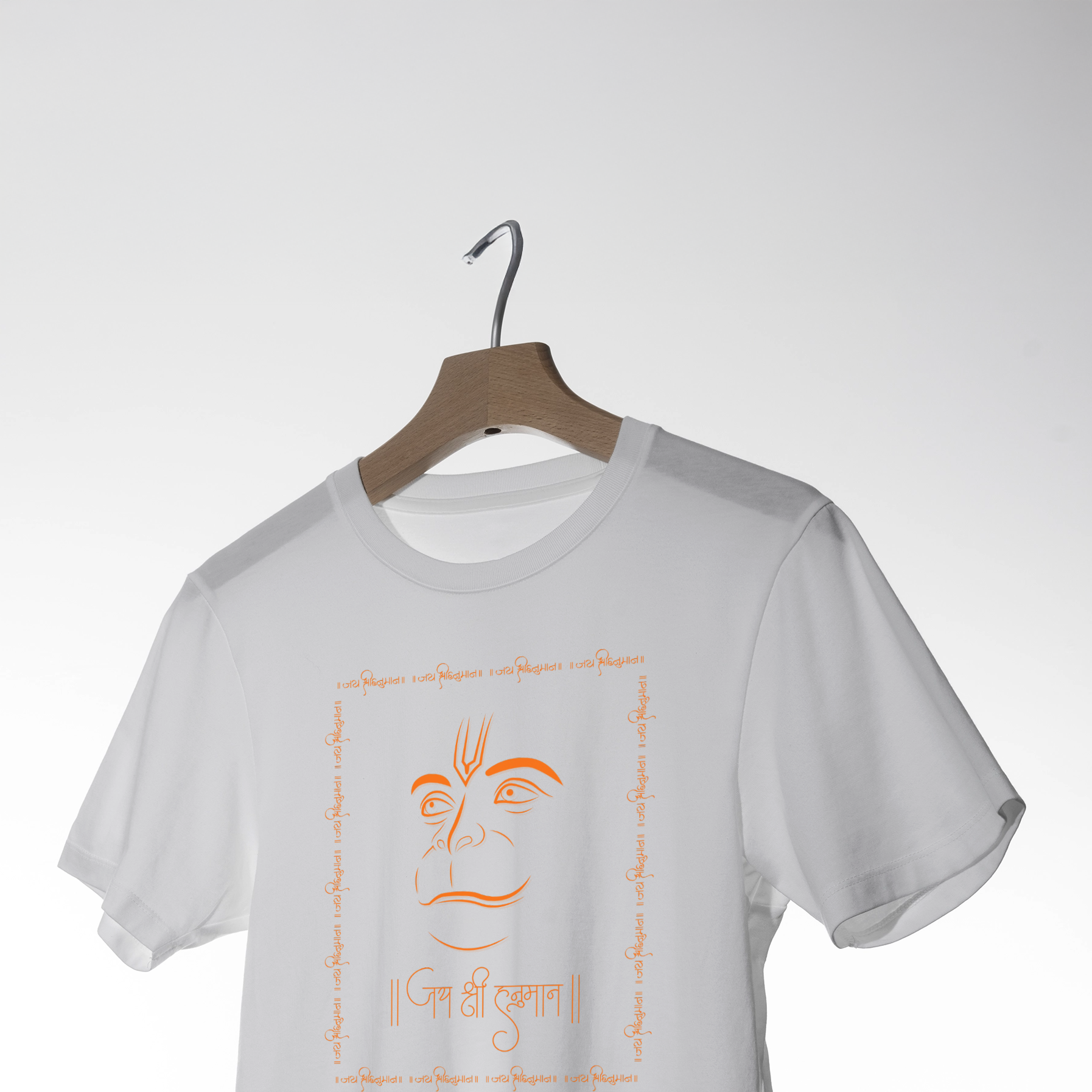 Jai Shree Hanuman Devotional Tee - Hindu God Graphic T-Shirt 3