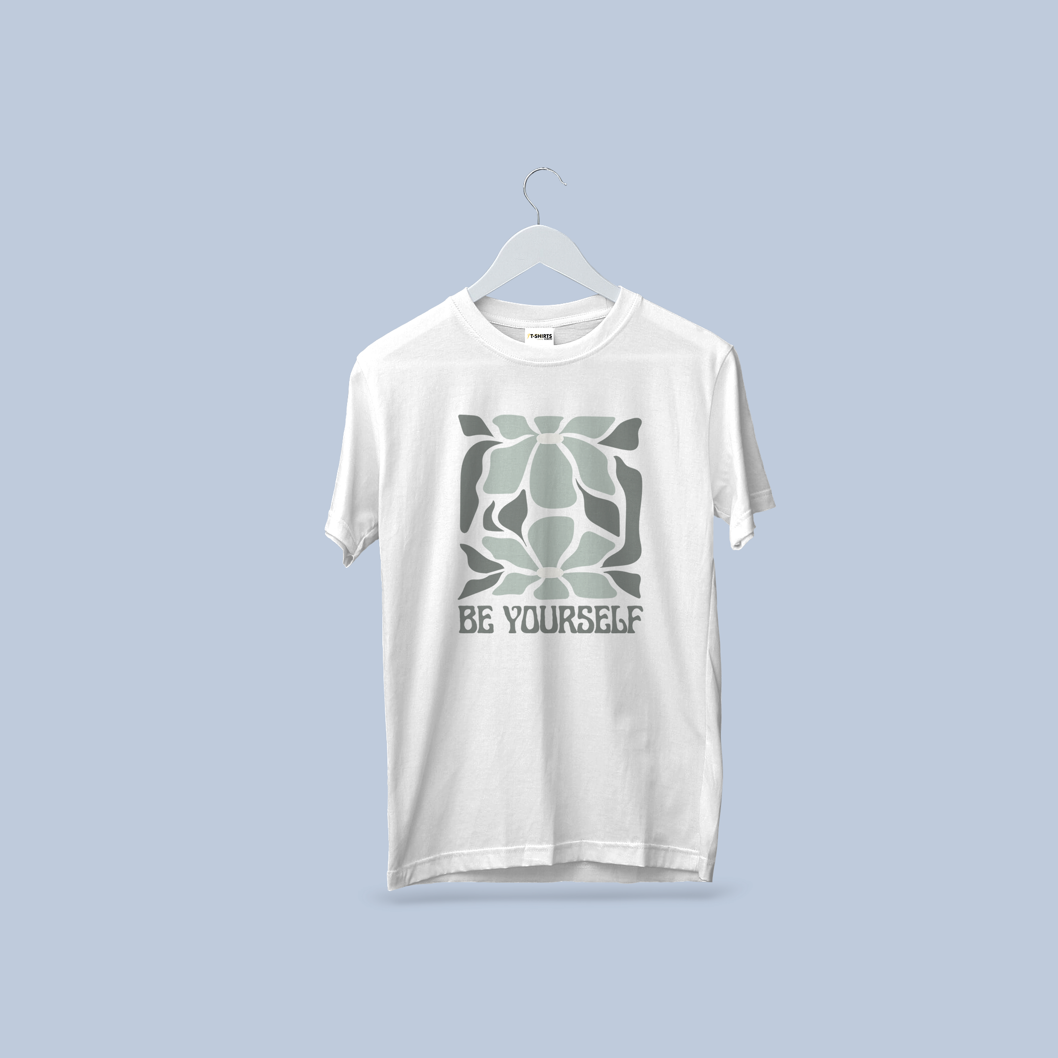 Be Yourself Abstract Floral T-Shirt | Empowering Graphic Tee