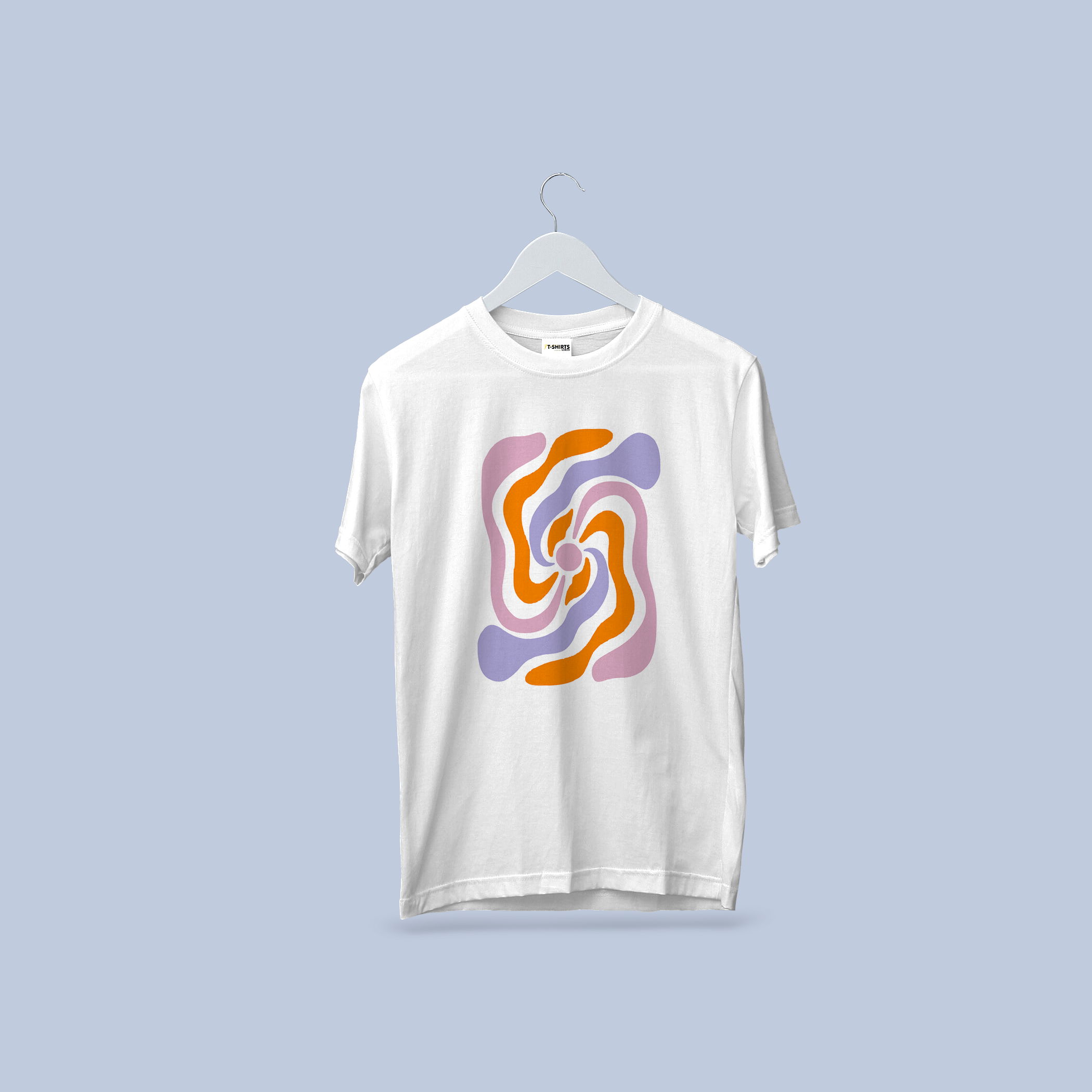 Abstract Swirl Art T-Shirt - Psychedelic & Colorful Cotton Tee