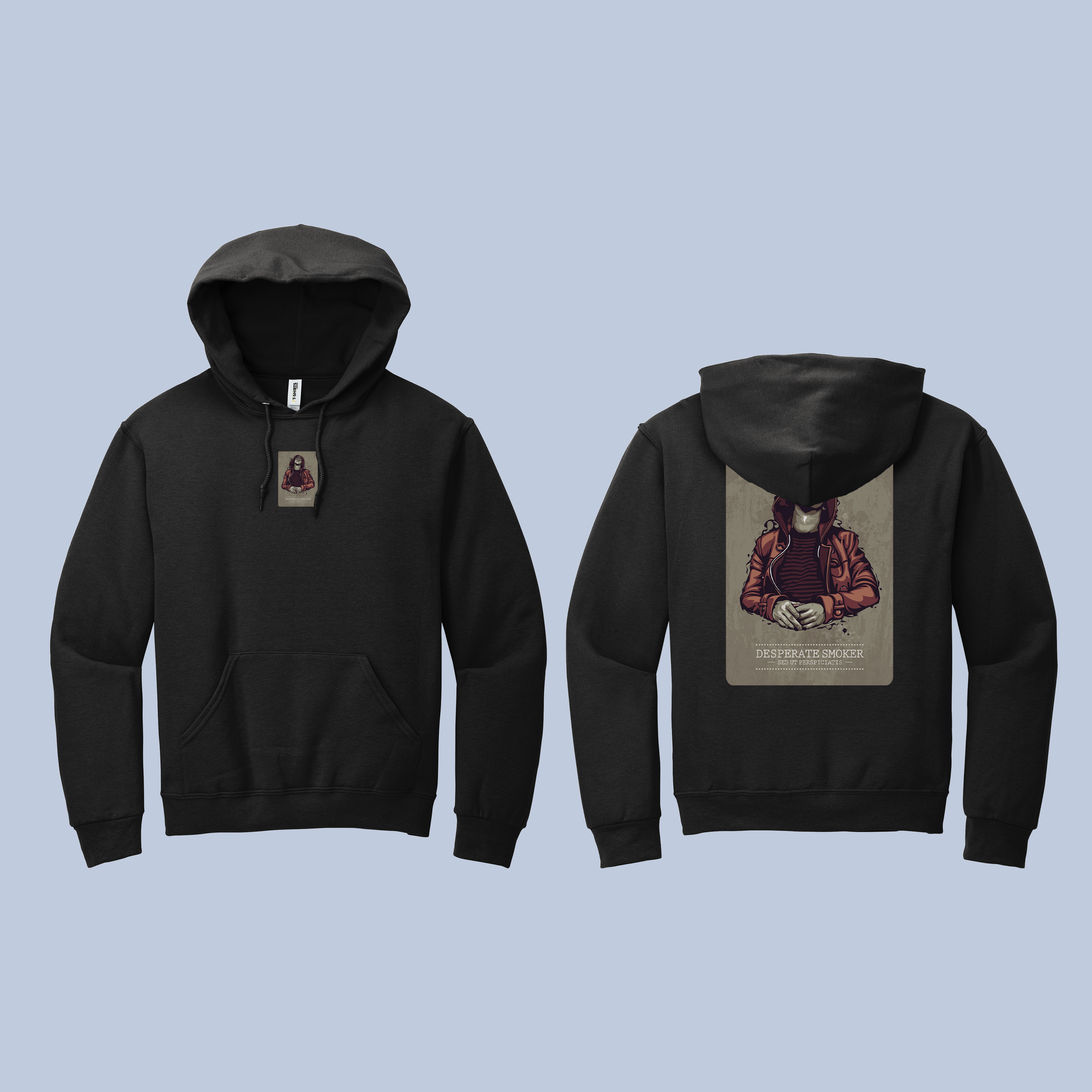 Desperate Smoker Graphic Hoodie – Streetwear Unisex Pullover Sweatshirt