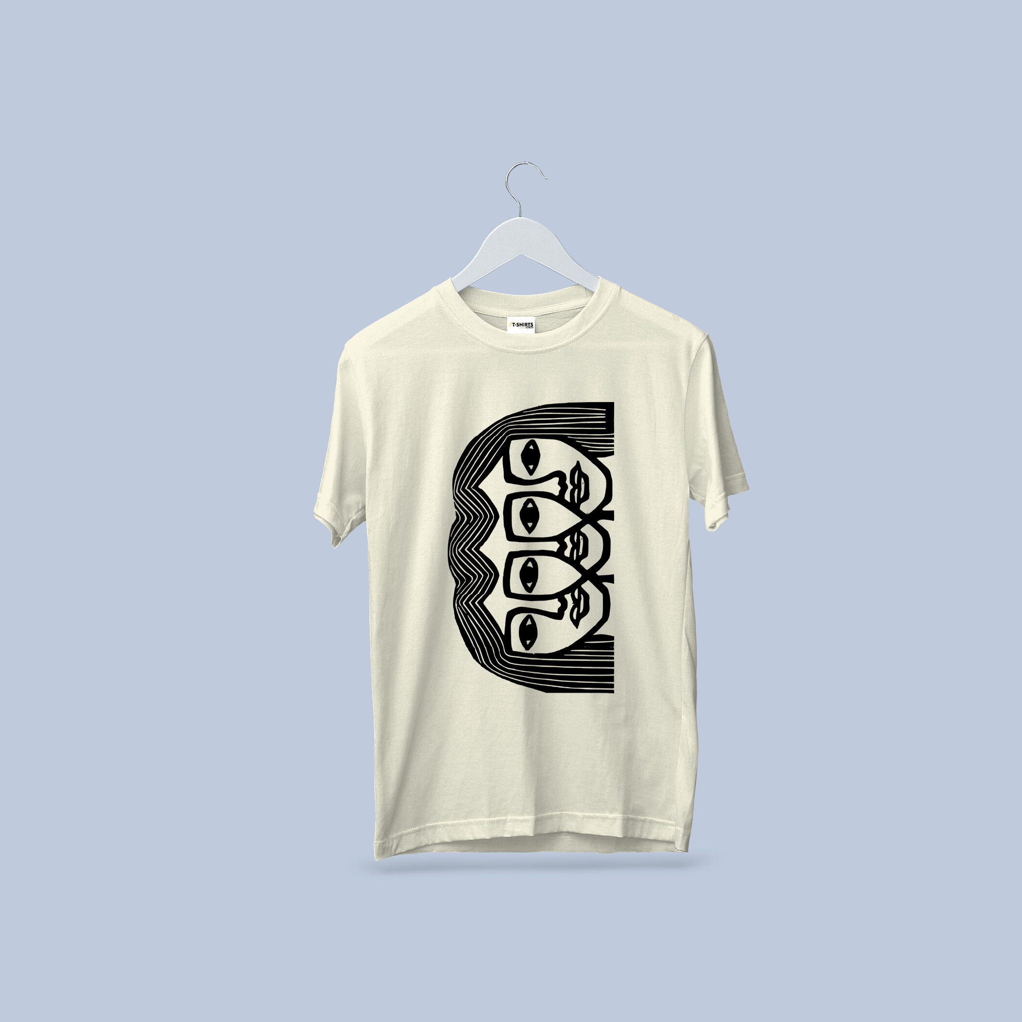 Abstract Faces Graphic Tee