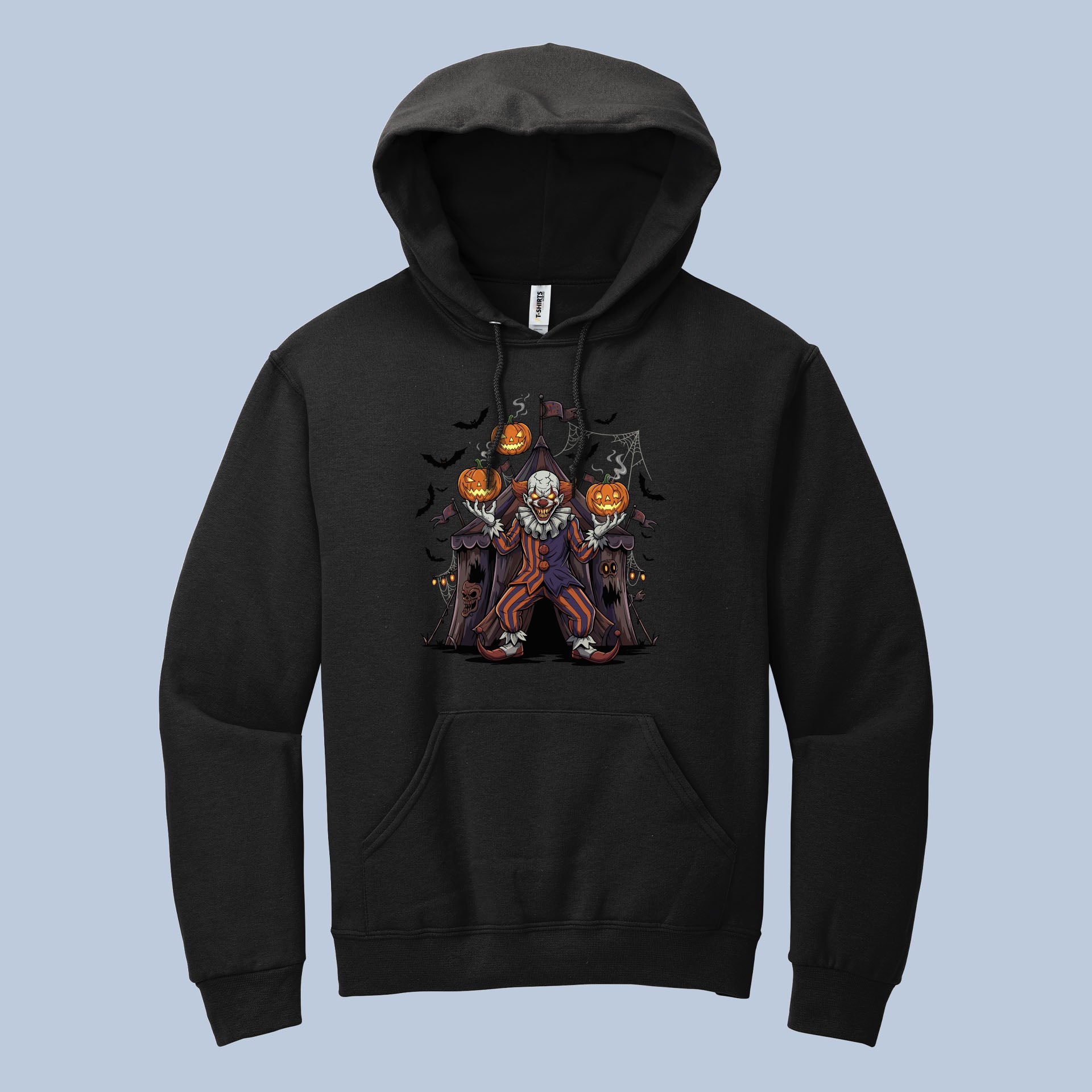 Scary Clown Hoodie – Creepy Halloween Horror Sweatshirt with Pumpkins