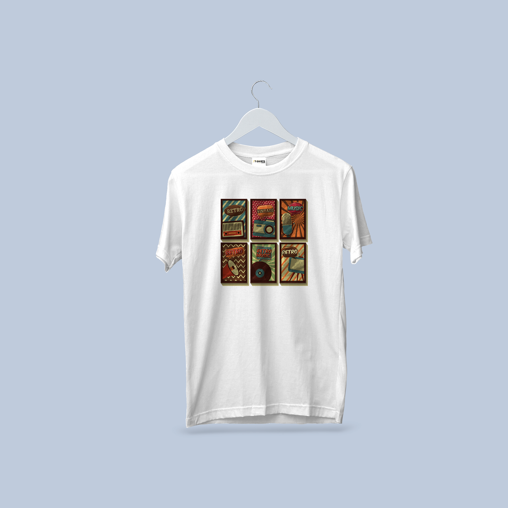 Retro Pop Art Patchwork T-Shirt