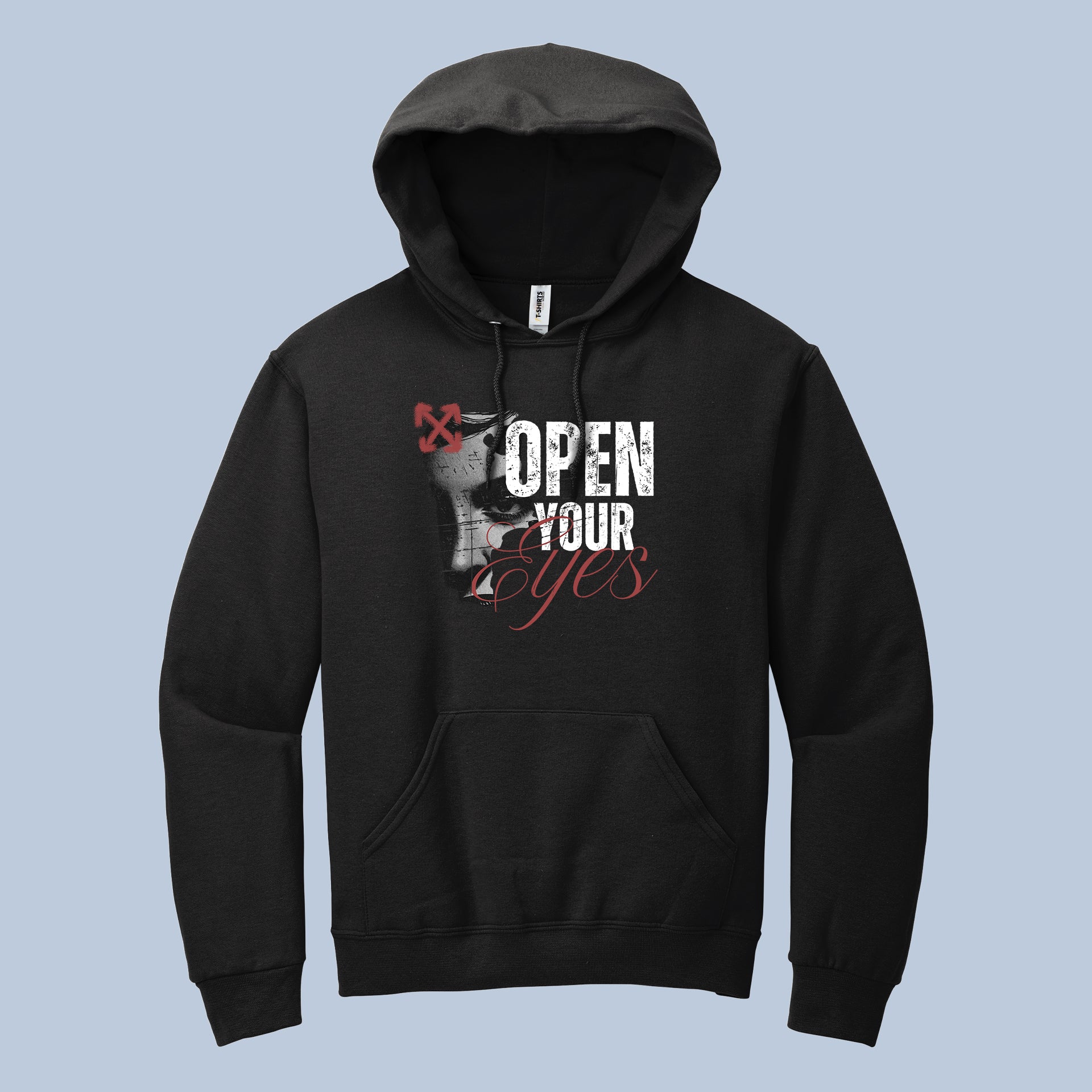 Open Your Eyes Graphic Statement Hoodie