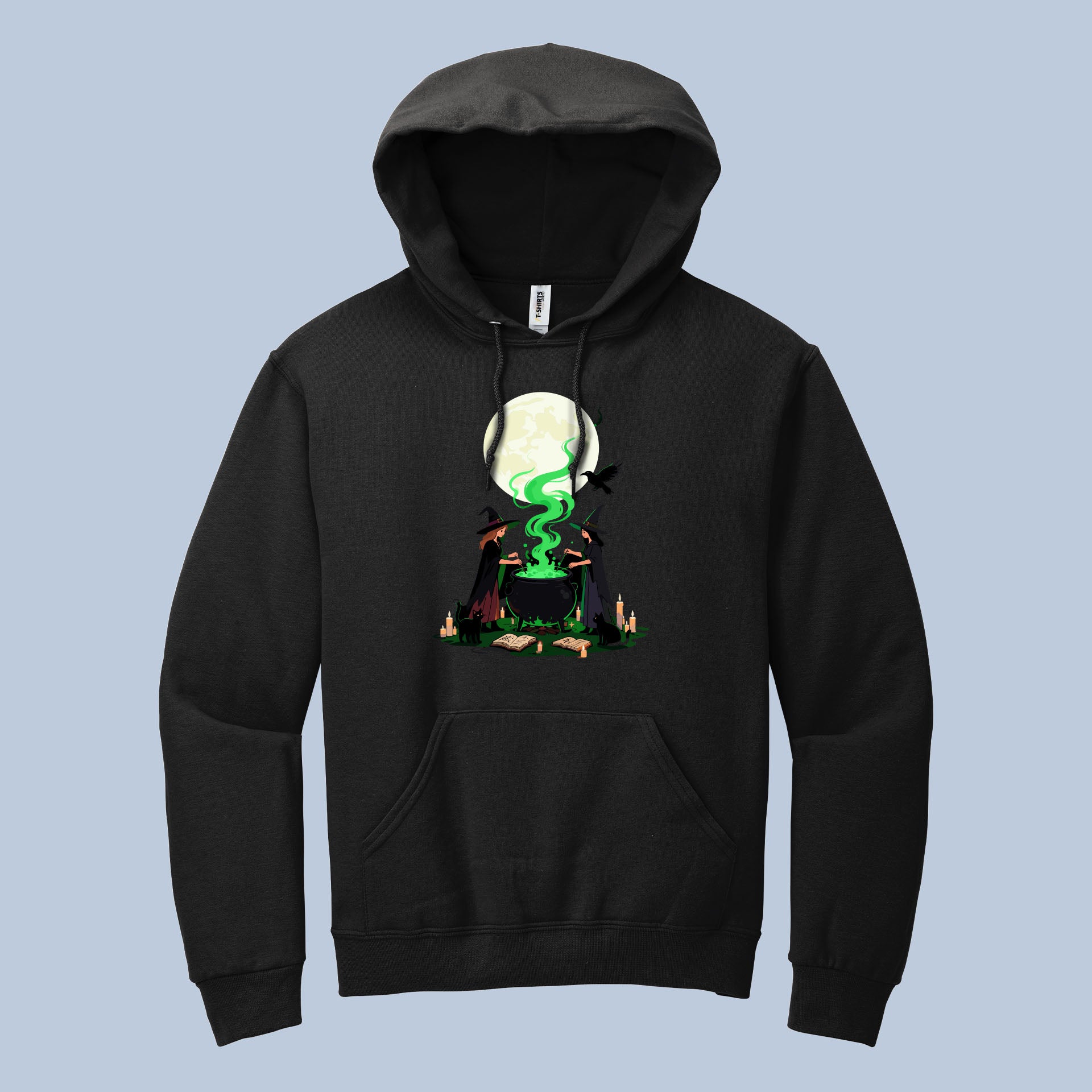 Witches Cauldron Hoodie – Spooky Halloween Full Moon & Potion Sweatshirt