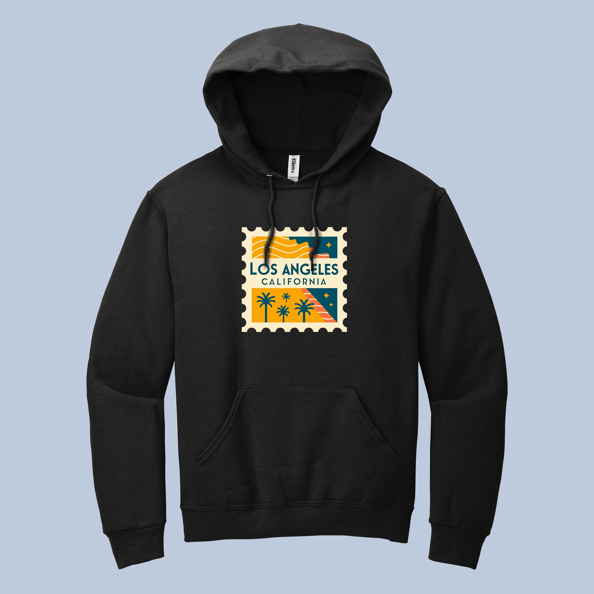Los Angeles California Hoodie – Retro Travel Stamp Graphic
