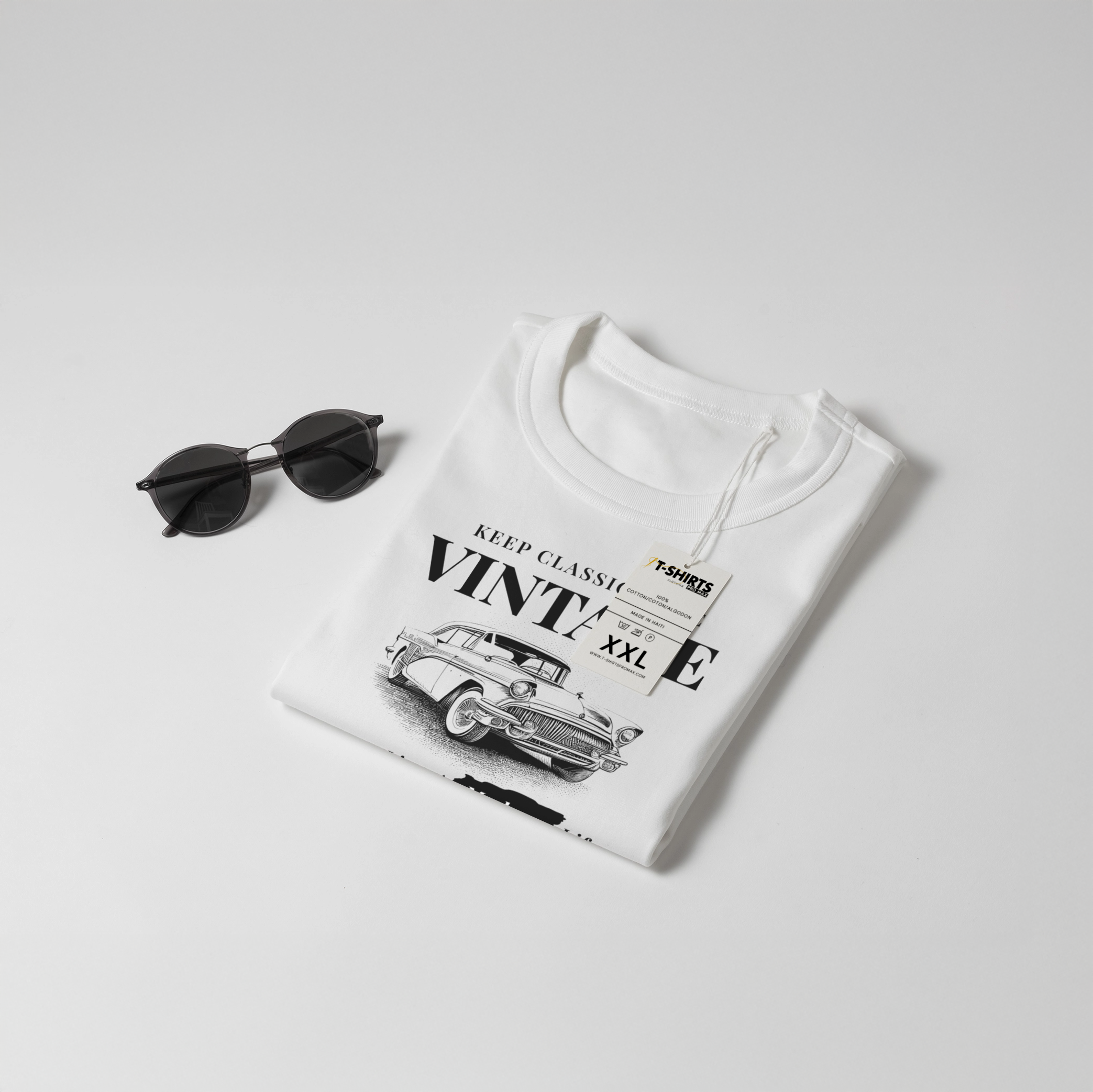 Vintage Car Graphic Tee – “Keep Classic Alive” Retro Style T-Shirt 4