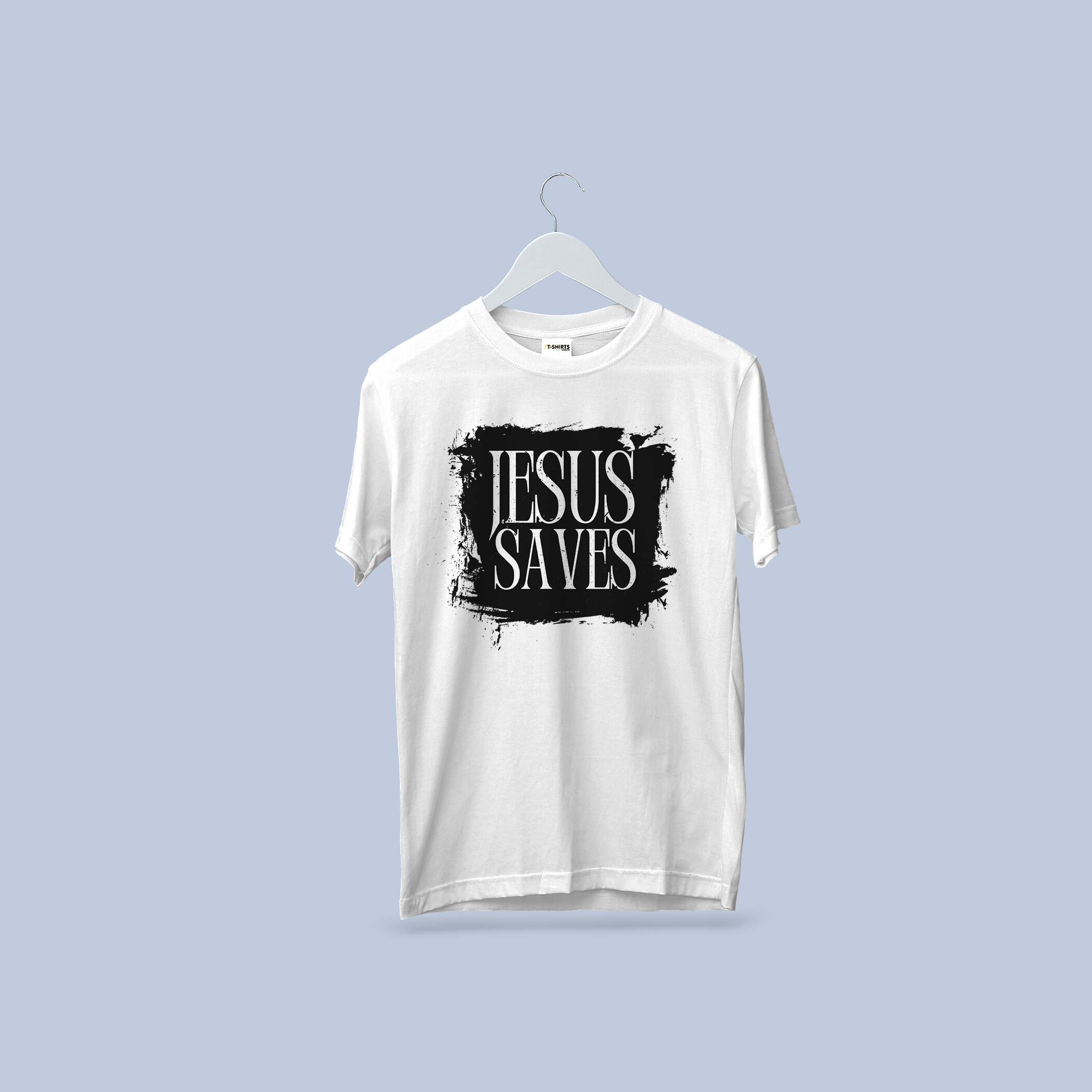 Jesus Saves Distressed Graphic Tee - Christian Faith T-Shirt