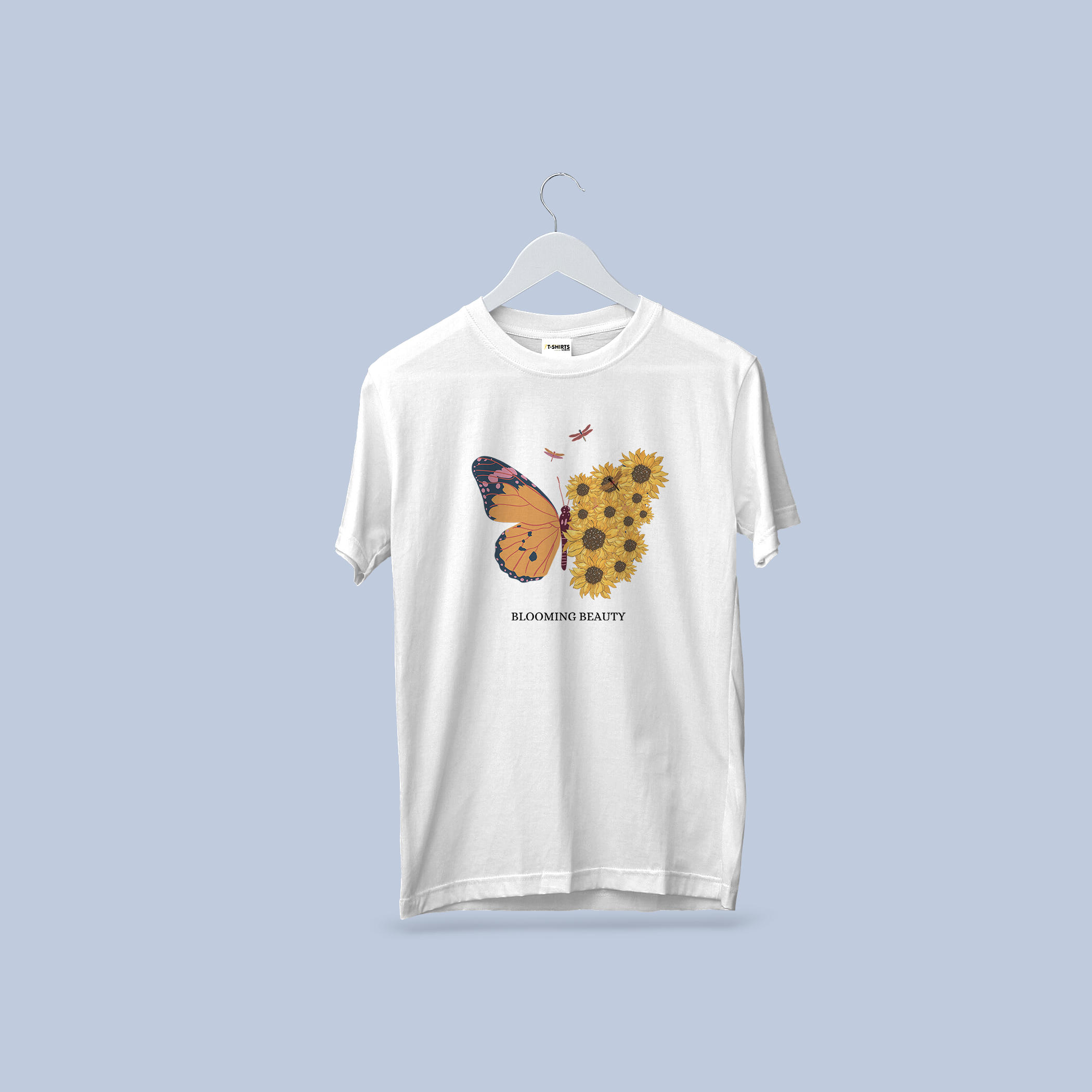 Blooming Beauty Butterfly & Sunflower Graphic T-Shirt