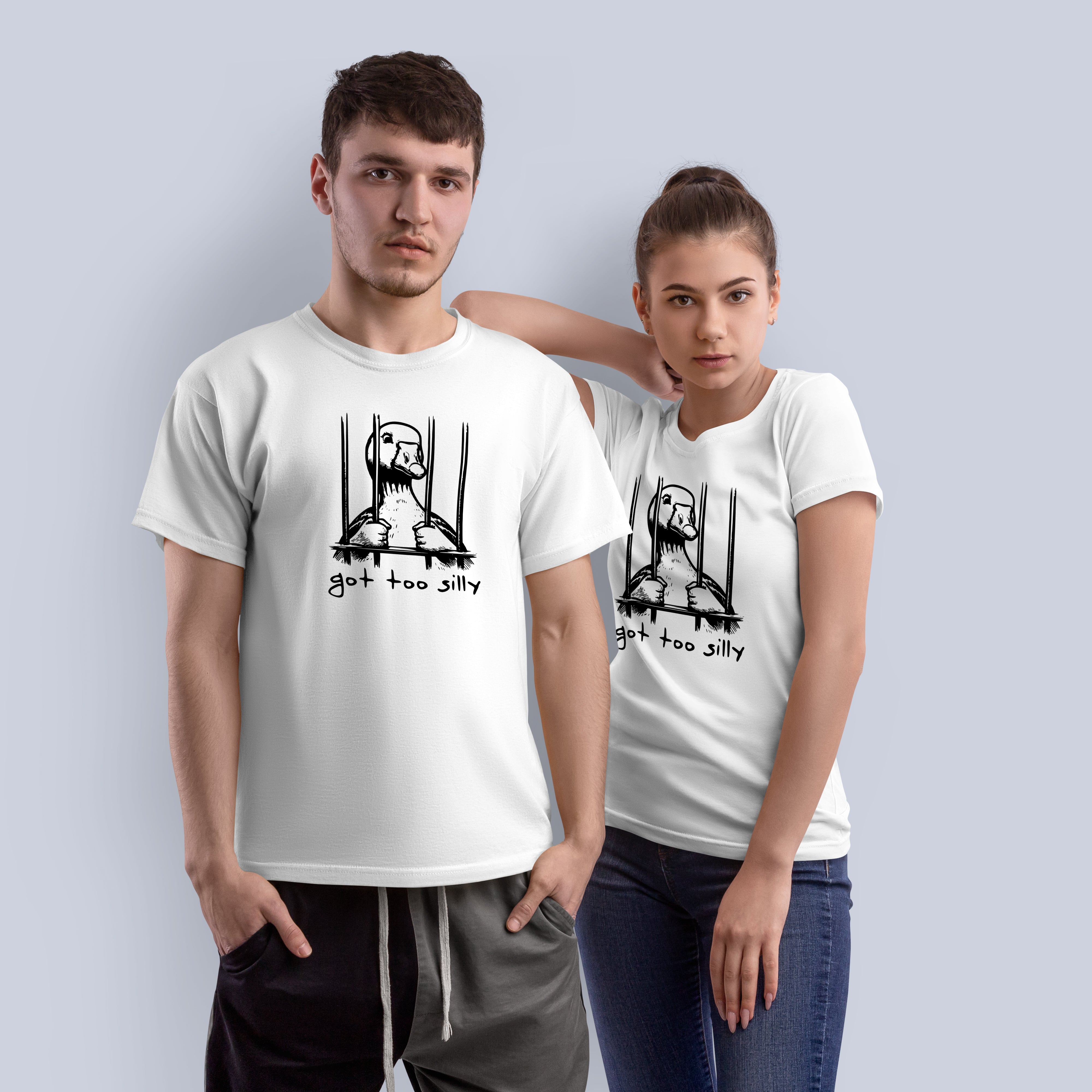 Got Too Silly Duck T-shirt, Funny Duck In Jail Tee