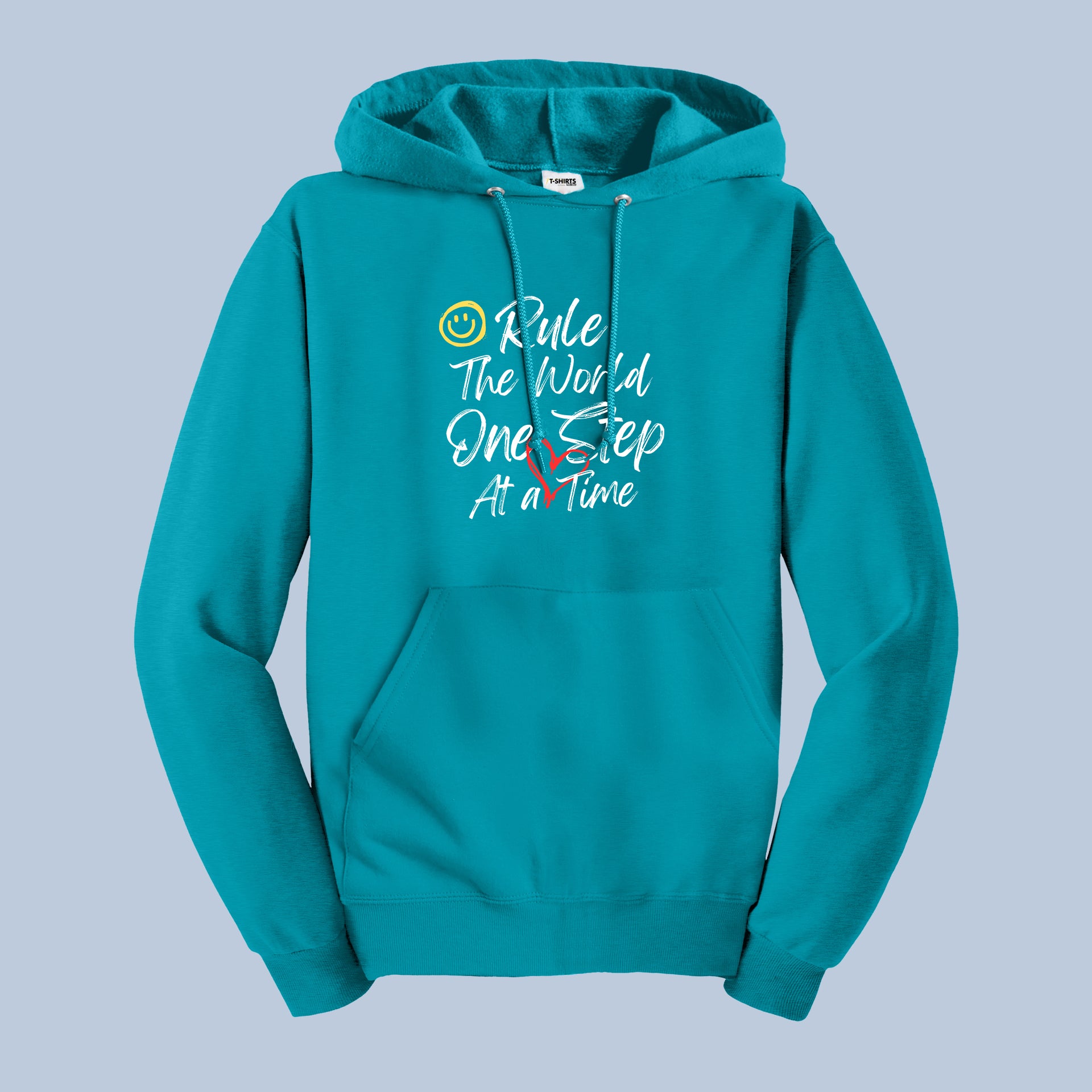 Rule The World One Step At a Time Motivational Hoodie