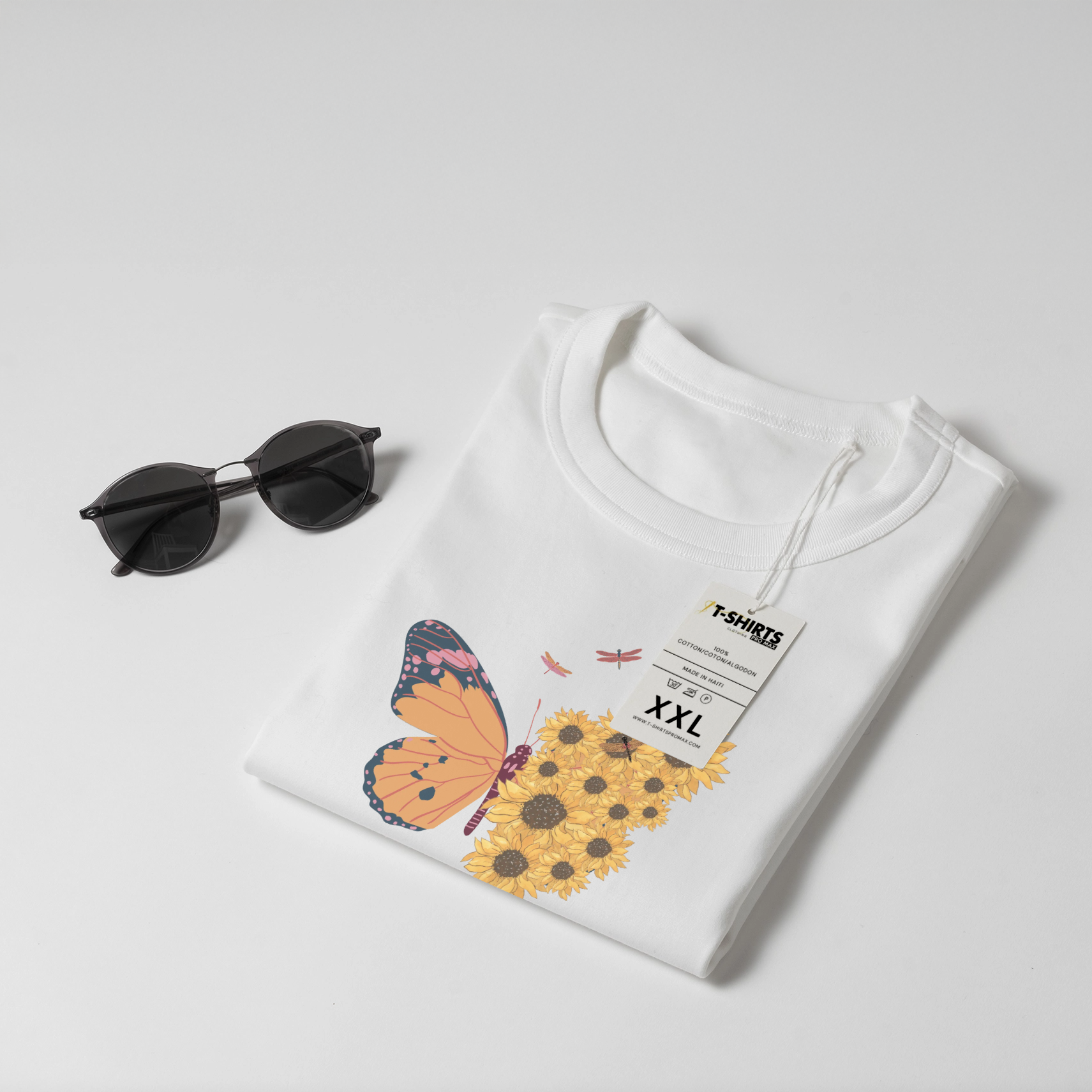 Blooming Beauty Butterfly & Sunflower Graphic T-Shirt 5