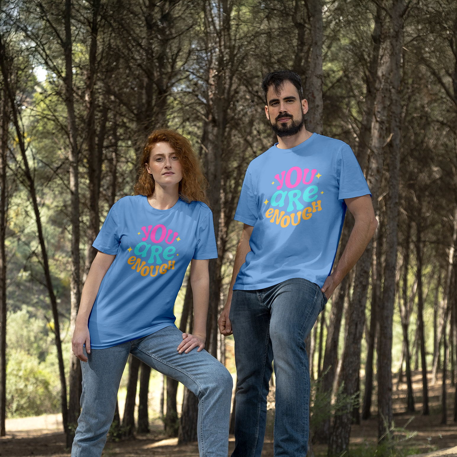 You Are Enough" Positive Affirmation Graphic T-Shirt 4